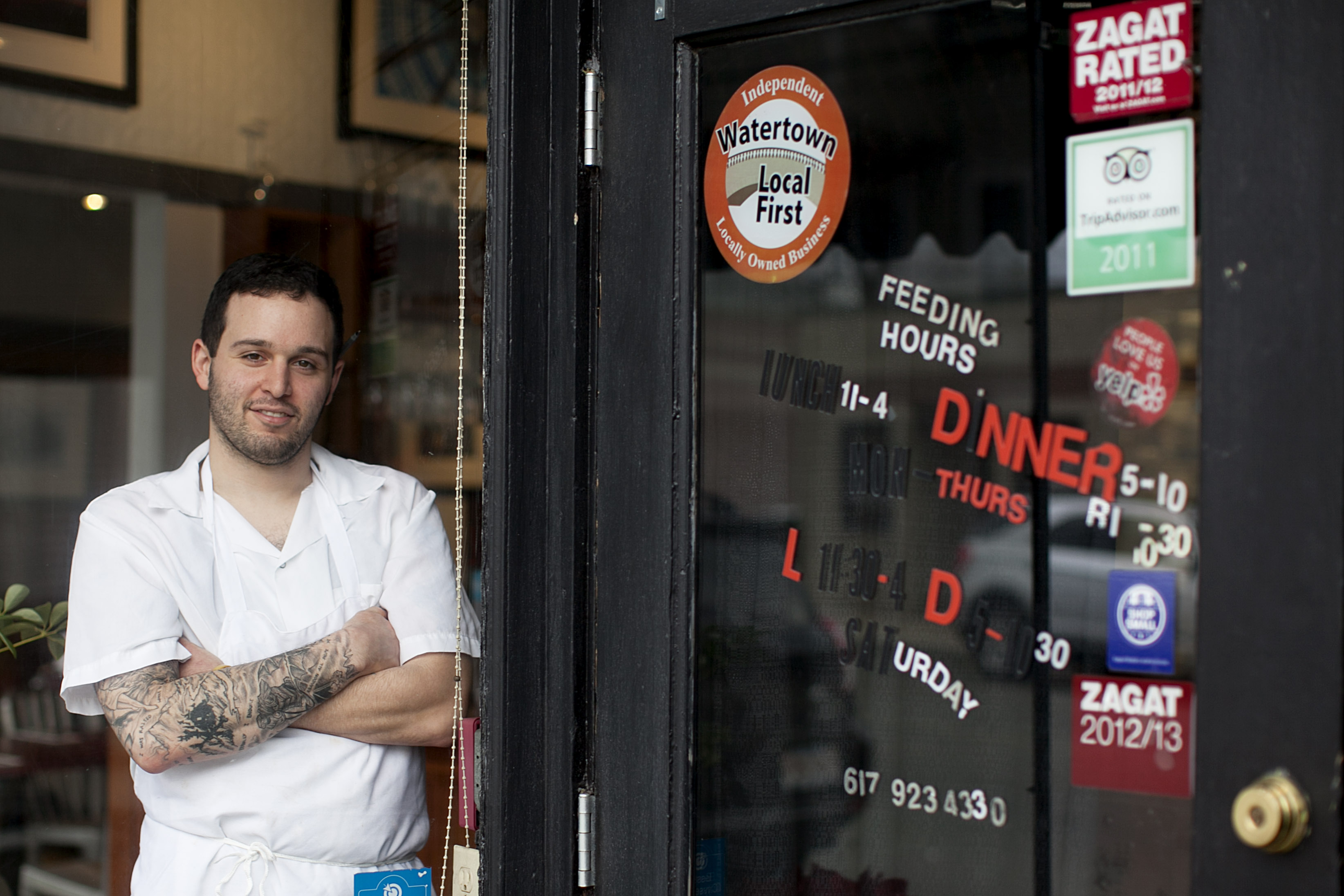 Watertown, MA - 3/5/2013 - Tim Maslow (cq) chef at Strip-T's was photographed in Watertown, MA on Tuesday, March 5, 2013. This is for a story about the Watertown restaurant scene. (Yoon S. Byun/Globe Staff) Slug: n/a Reporter: kathleen pierce LOID: 5.1.1008485956 -- 20munch