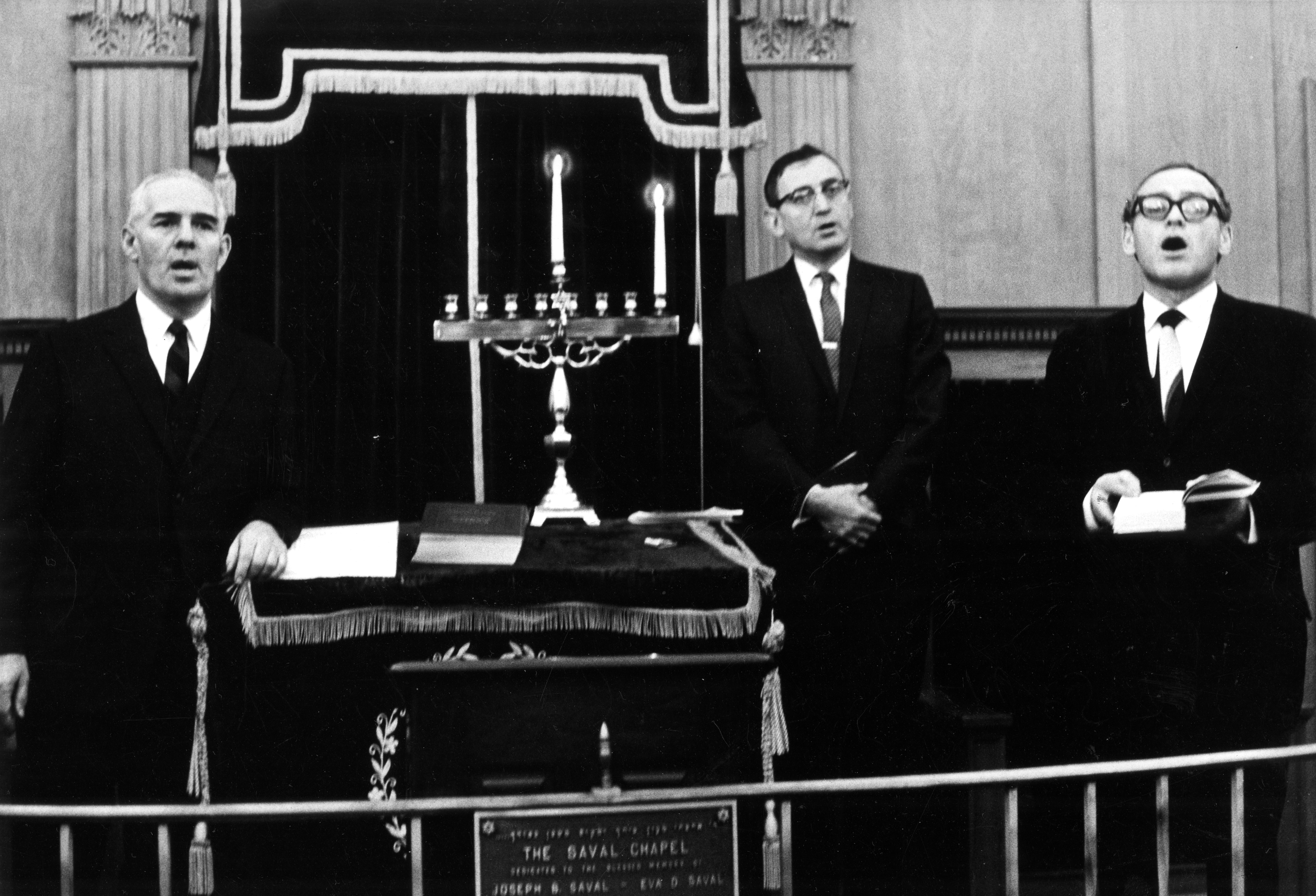 Harry Kraft (left) wanted his son to become a rabbi. Robert would become president of the youth congregation at Congregation Kehillath Israel in Brookline.