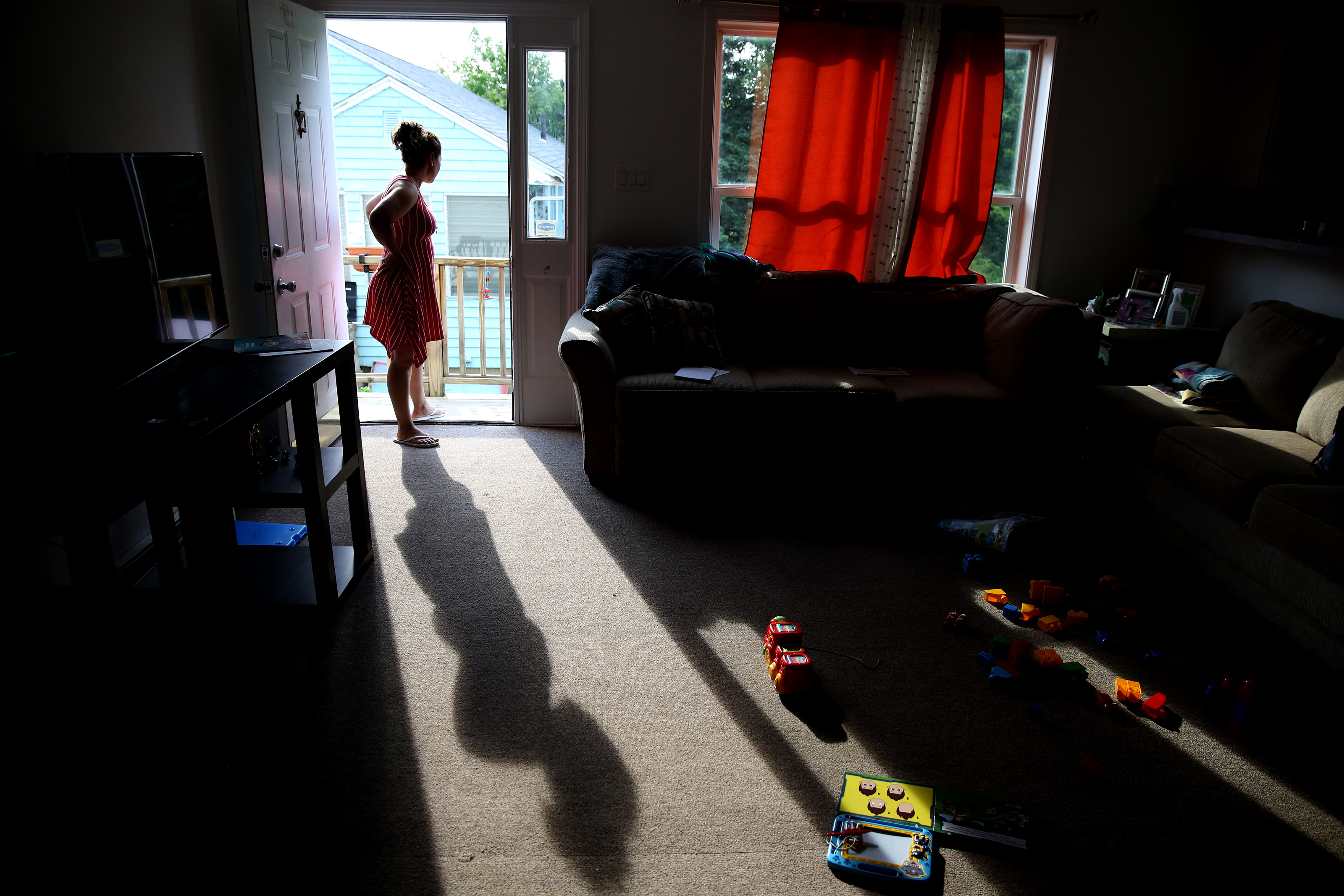 Patricia stood at the doorway keeping a watchful eye on Camila as she played with a neighbor’s child.