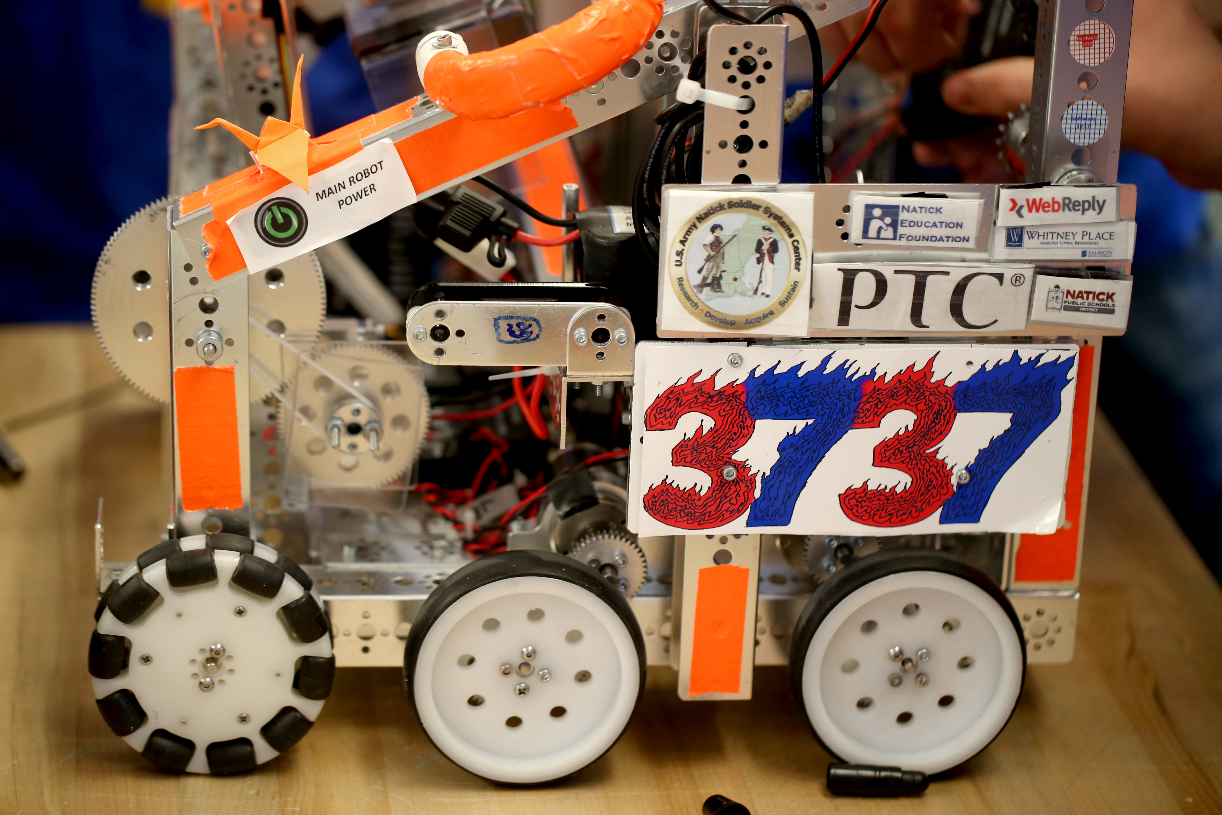 Natick High School Robotics class robot 3737.