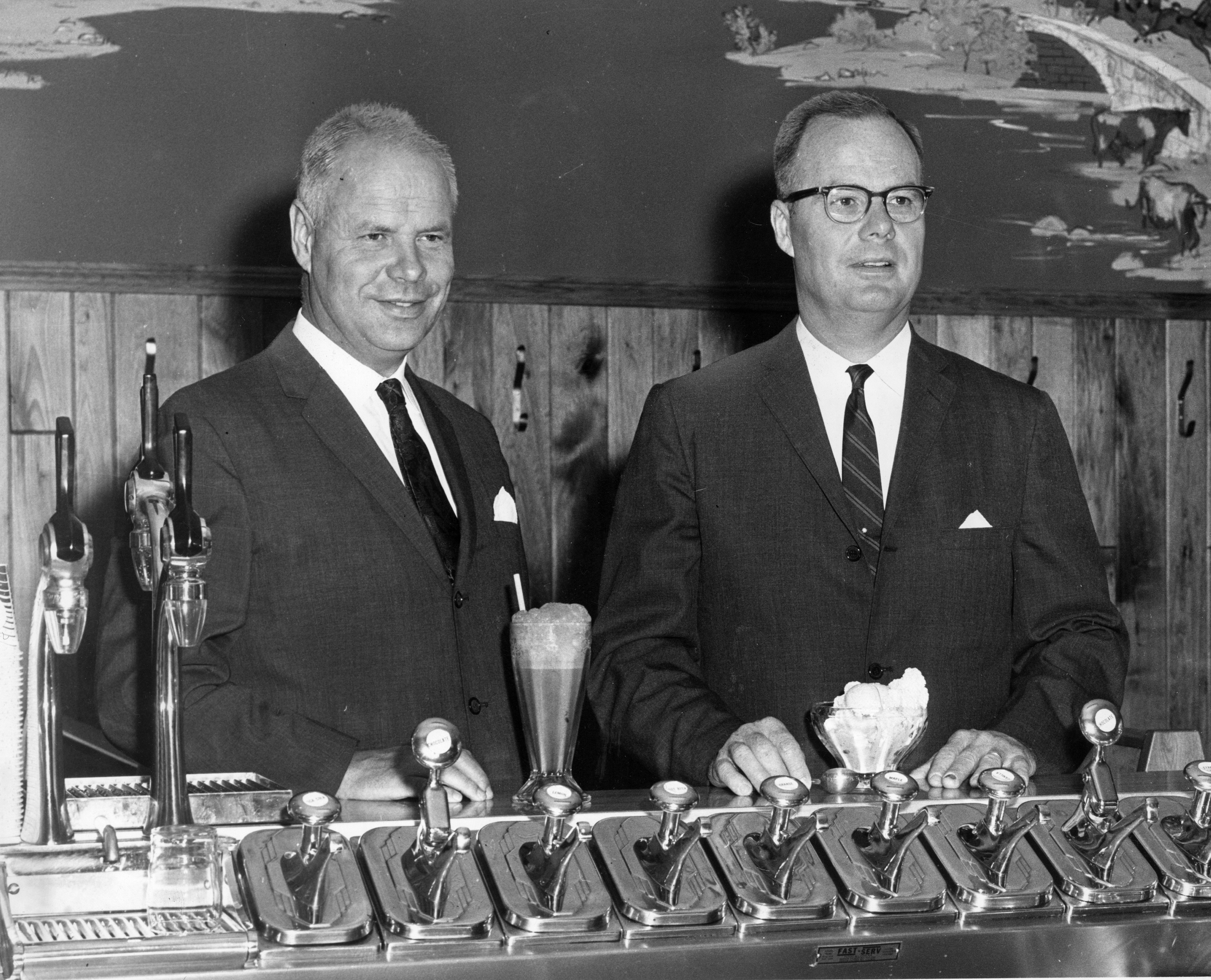 Curtis (right) and S. Prestley Blake posed in 1966.