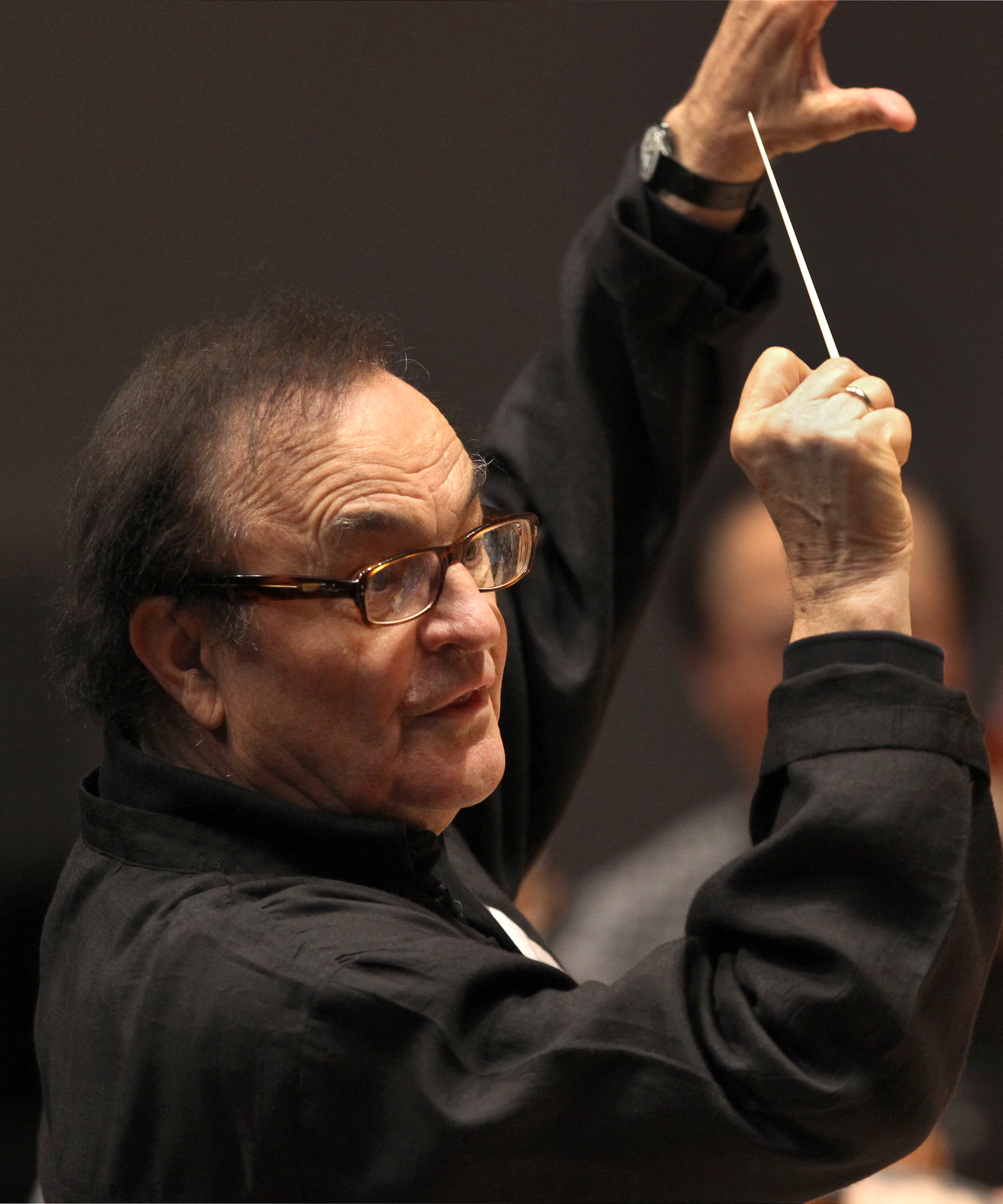Conductor Charles Dutoit rehearsed with the Boston Symphony Orchestra in 2012.