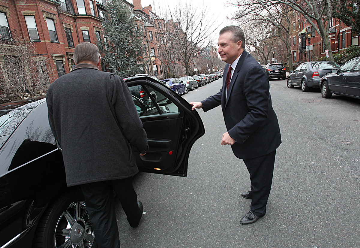 Among the Nobel Prize recipients whom Dan Mosher, with Harvard’s Jack Szostak, has chauffeured include MIT professors Frank Wilczek and Robert Solow, and Craig Mello of the University of Massachusetts Medical School.