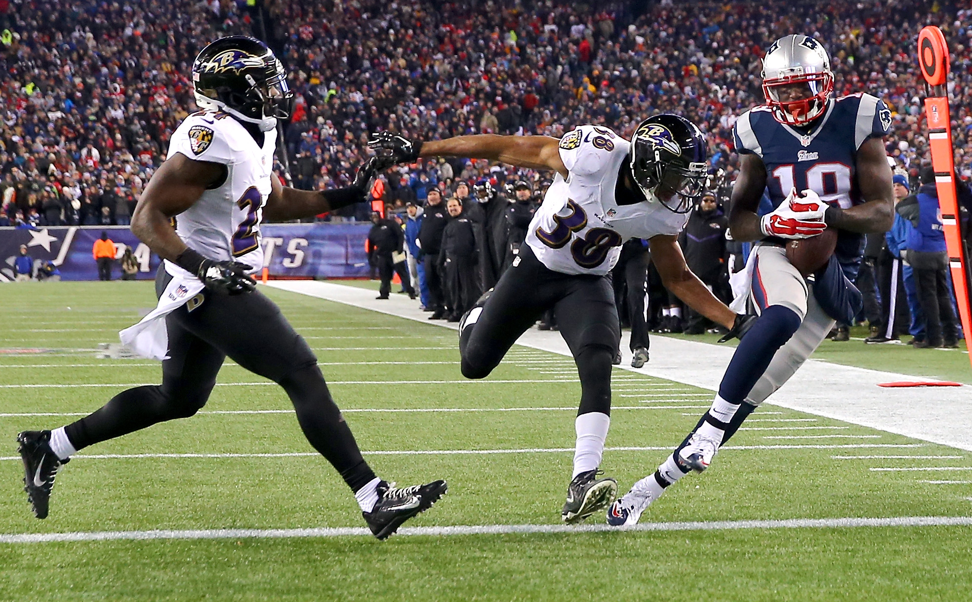 Brandon LaFell scored the game-winning touchdown vs. the Ravens in the AFC divisional playoffs.