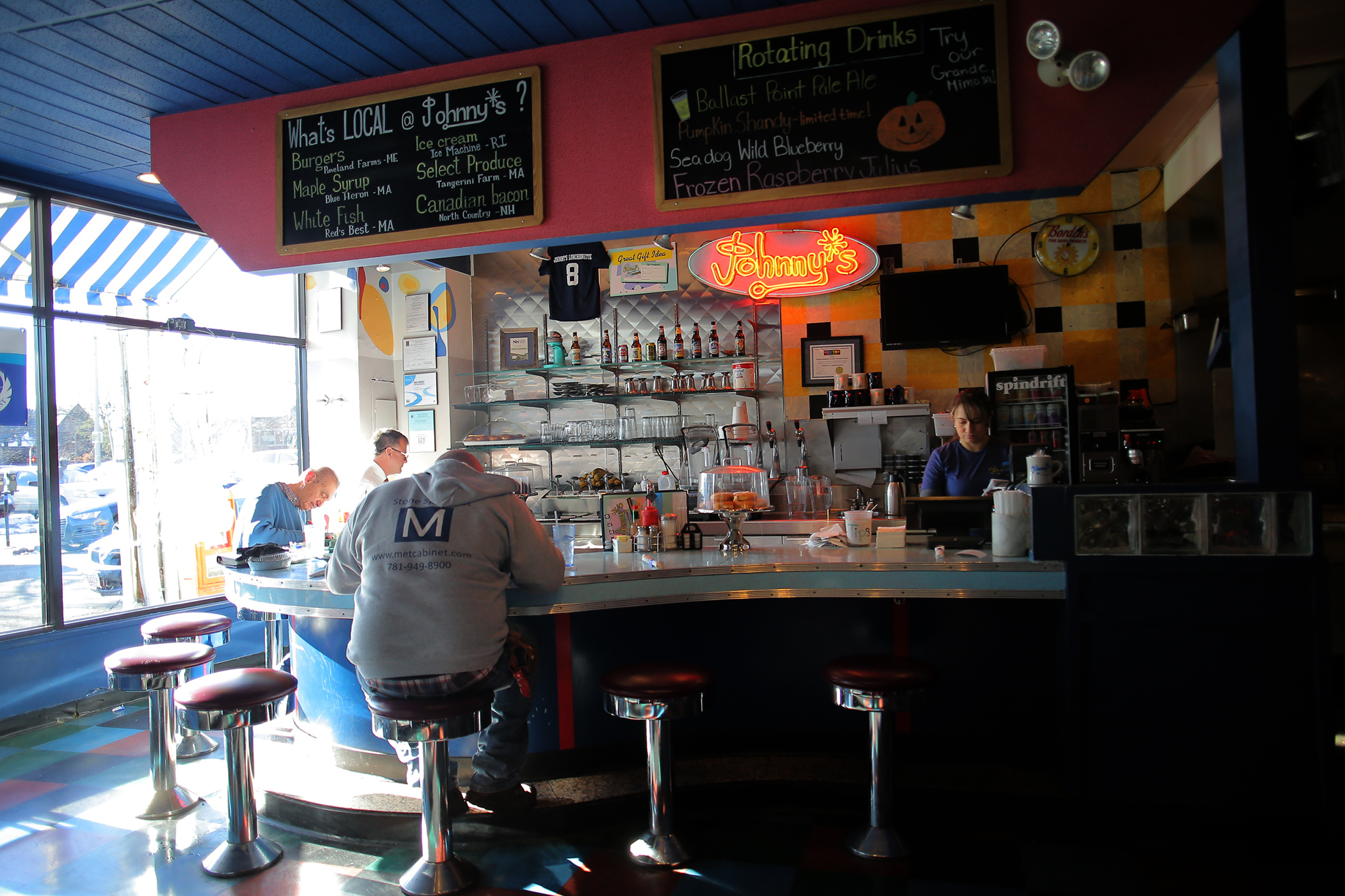 The counter in Johnny’s Luncheonette.