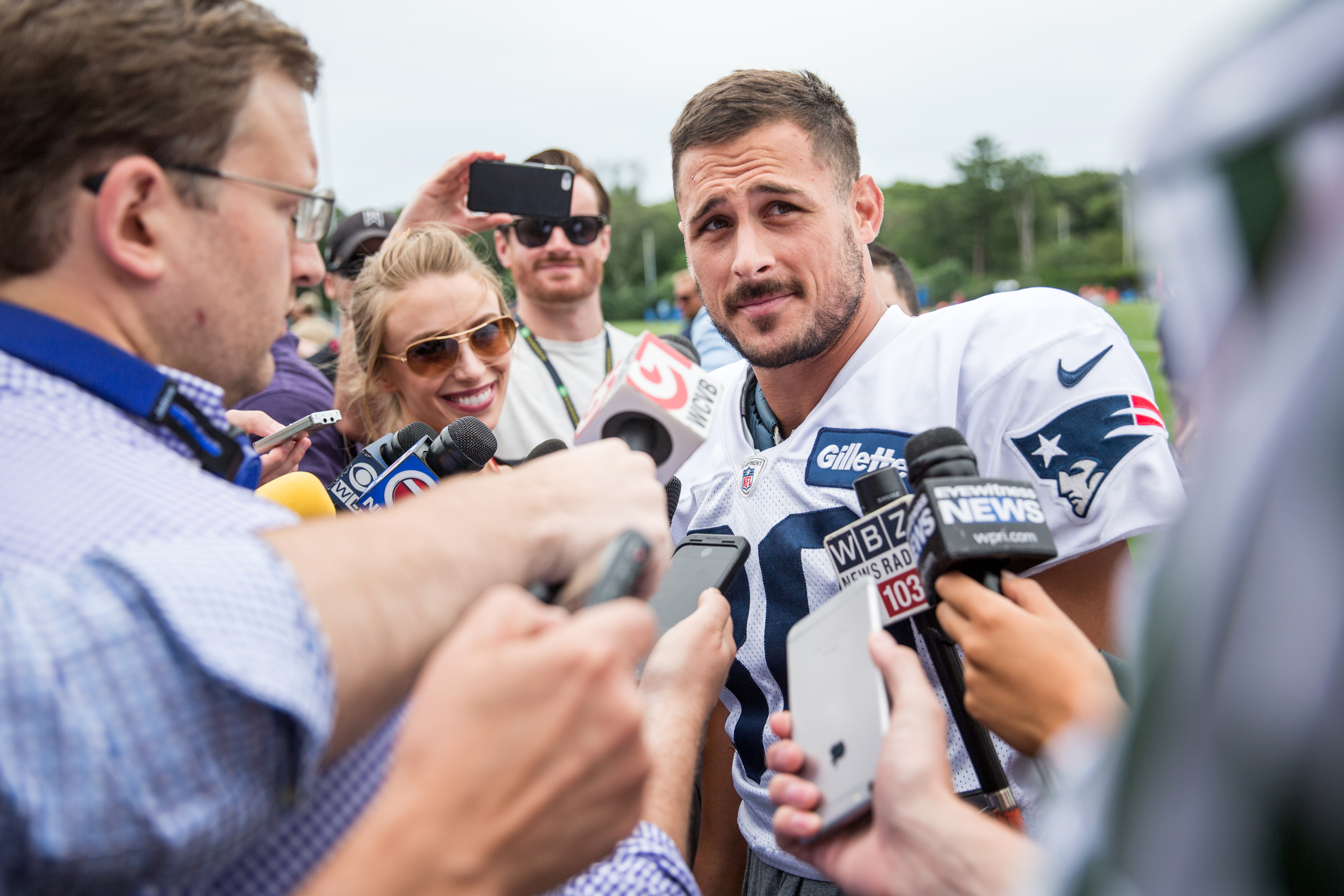 Danny Amendola talked to the media after a joint Patriots practice with the Jaguars held at Gillette Stadium.