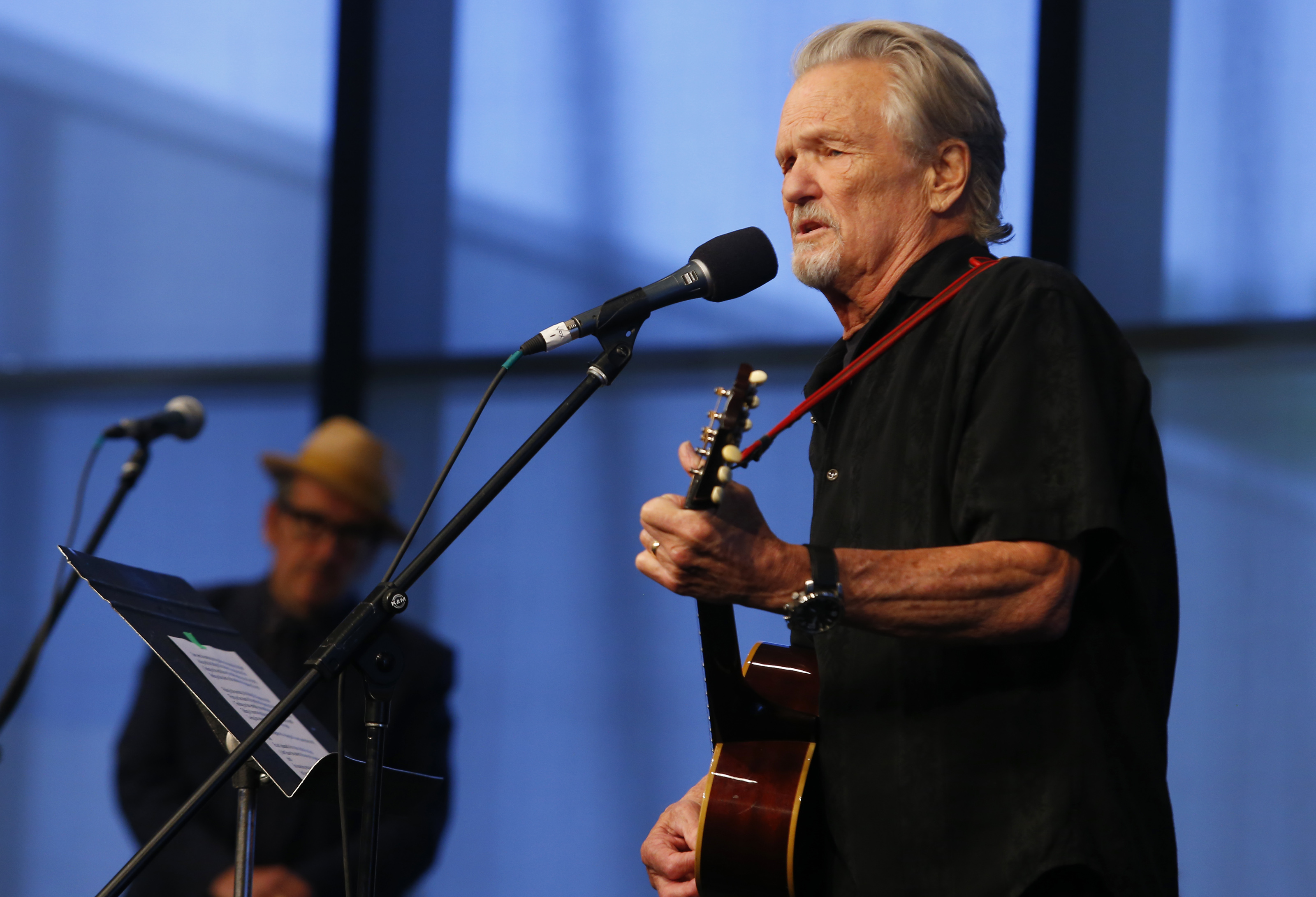 Kris Kristofferson performs.