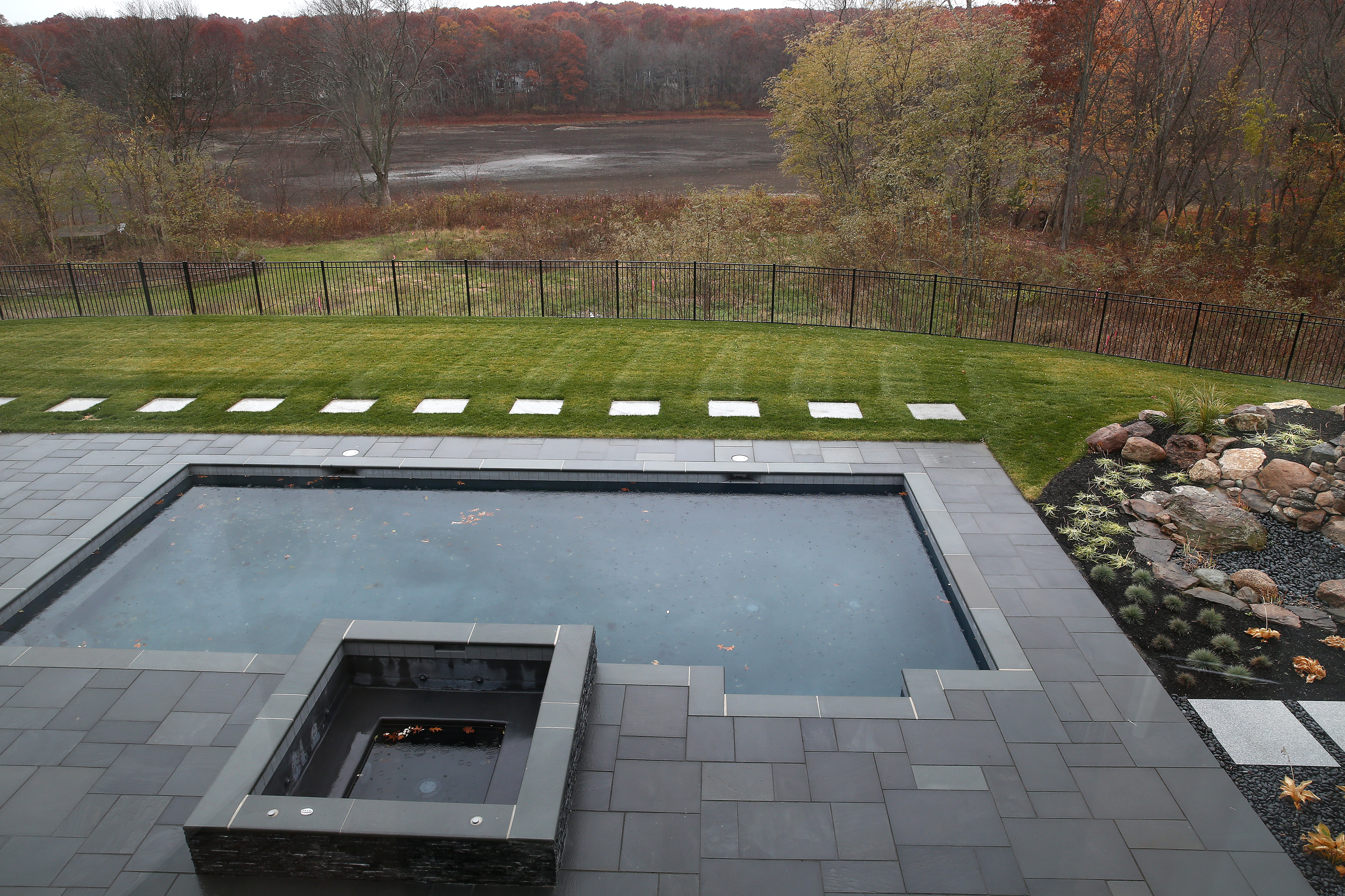 The pool and hot tub.