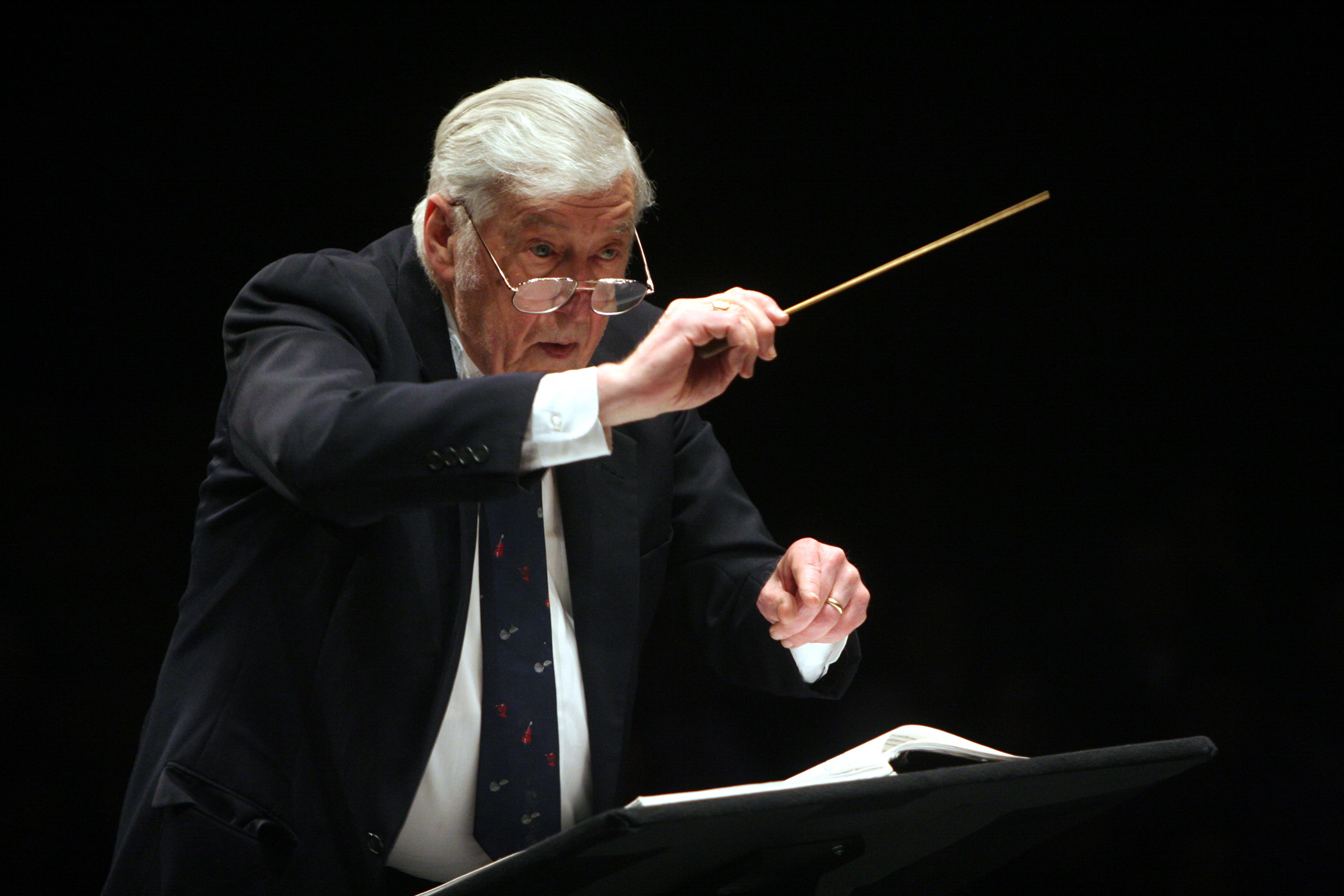 Mr. Schuller conducted Charles Mingus's "Epitaph" at Rose Theater in New York in April 2007.