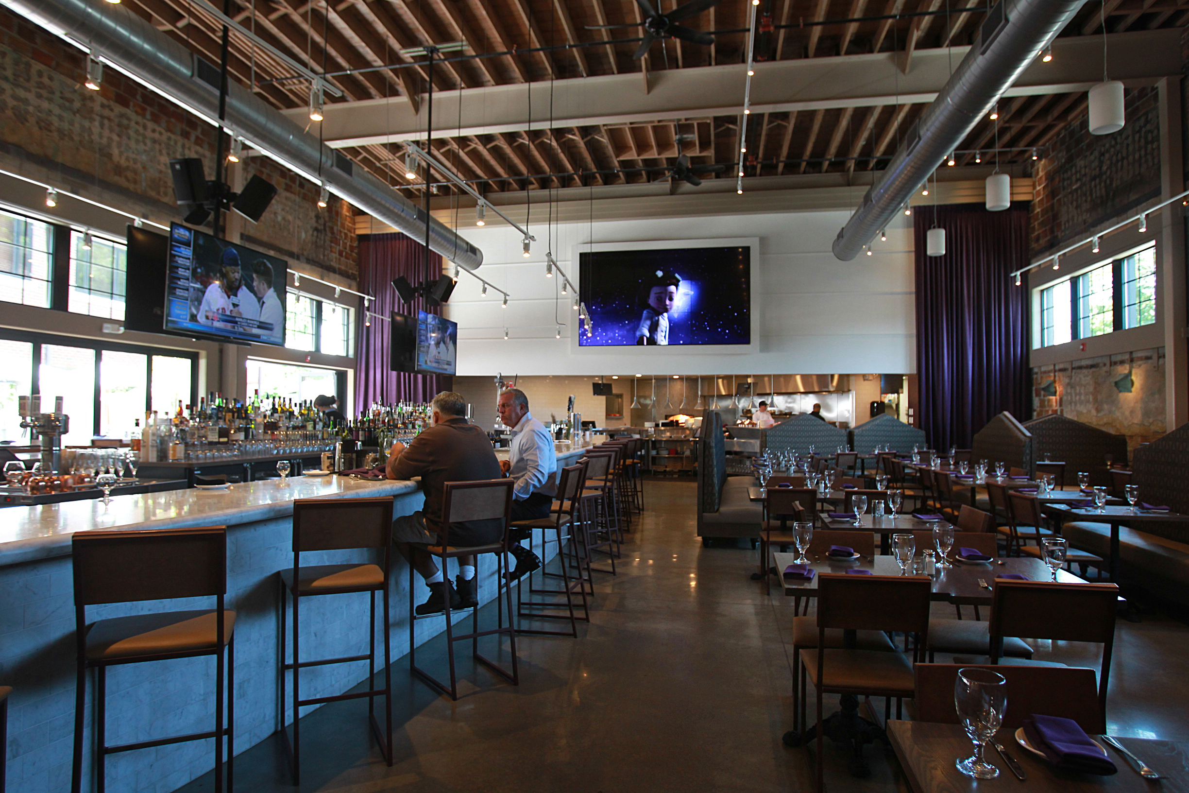 The restaurant interior.