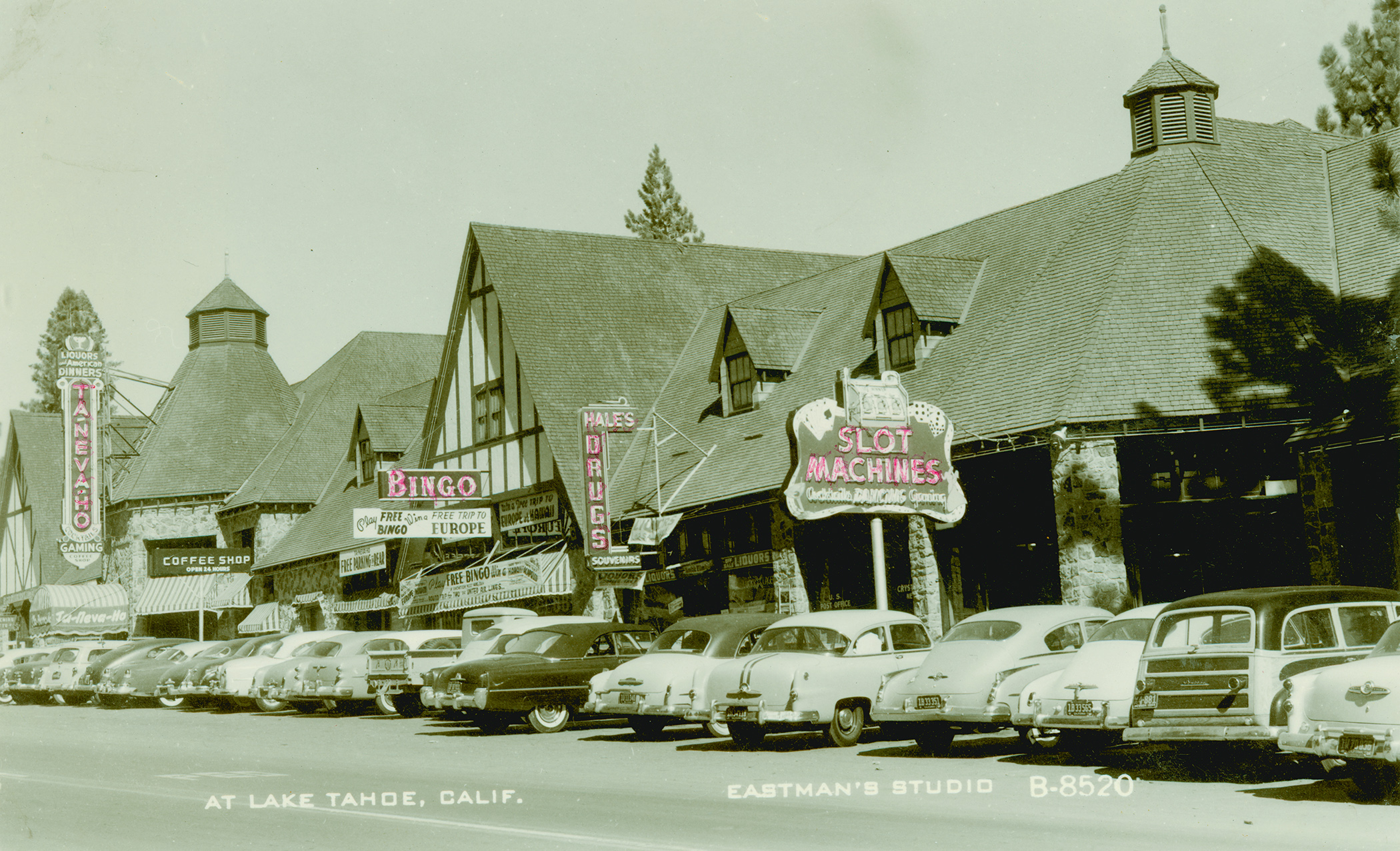 The Ta-Neva-Ho gaming area in Crystal Bay, Nev., on the north shore of Lake Tahoe, was the precursor to the Crystal Bay Club.