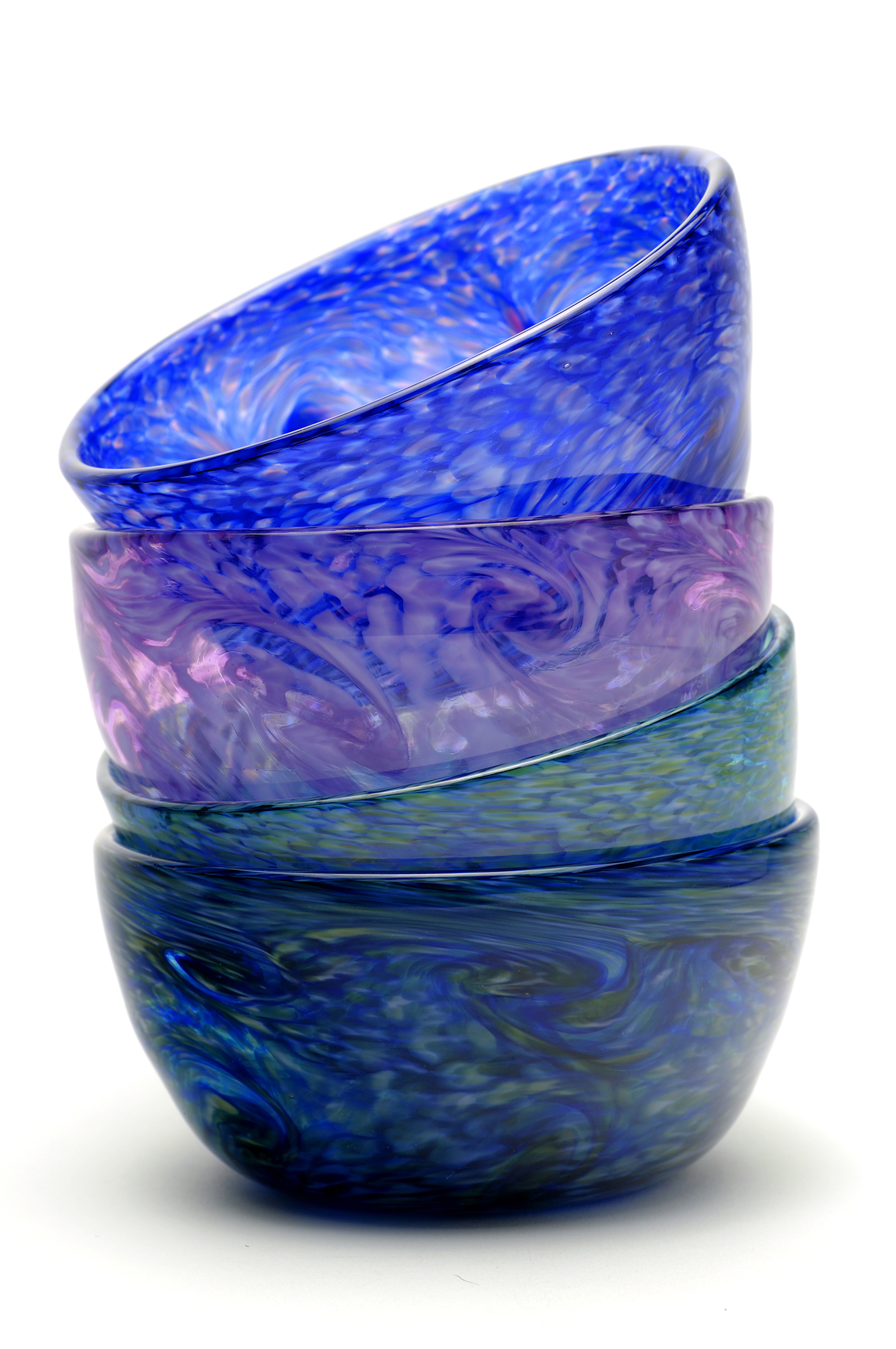 Bowls from Lowell-based glassblower Aron Leaman.