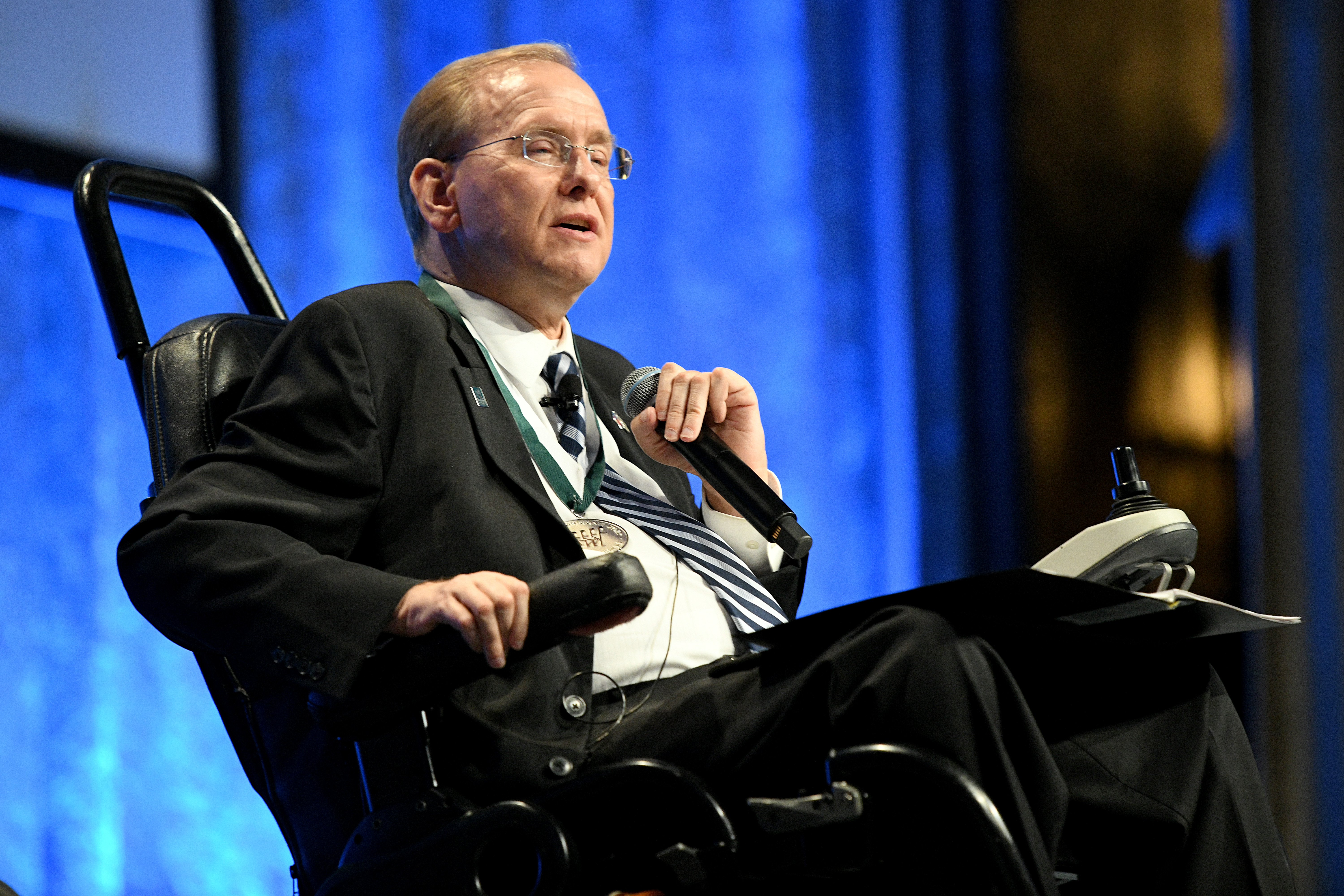US Representative James Langevin of Rhode Island spoke onstage during the 34th Annual Great Sports Legends Dinner to Benefit the Buoniconti Fund to Cure Paralysis in New York City last October.