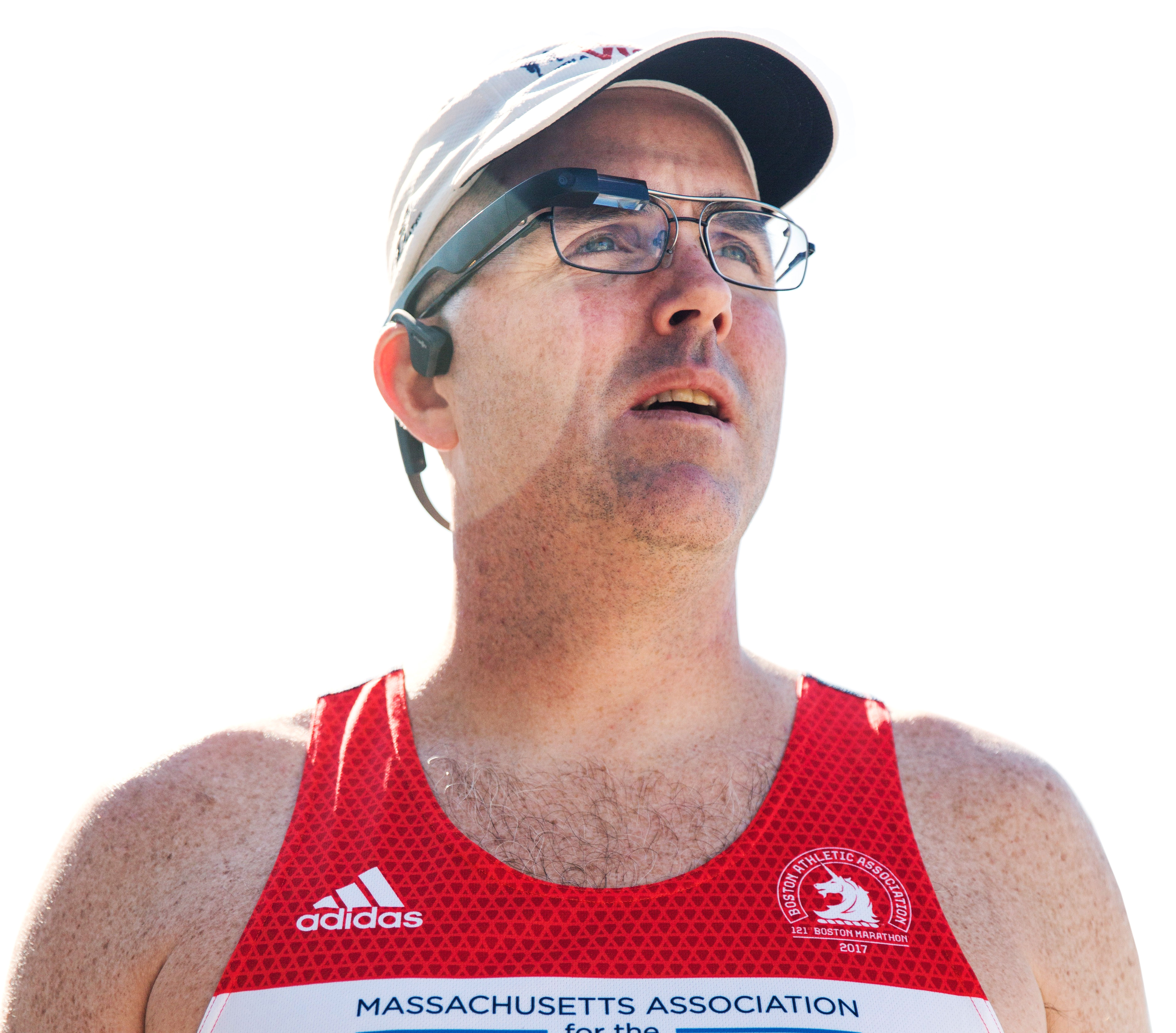 Erich Manser is a legally blind athlete running in the Boston Marathon using Aira’s technology to link him to visual interpreters who’ll guide him during the race.