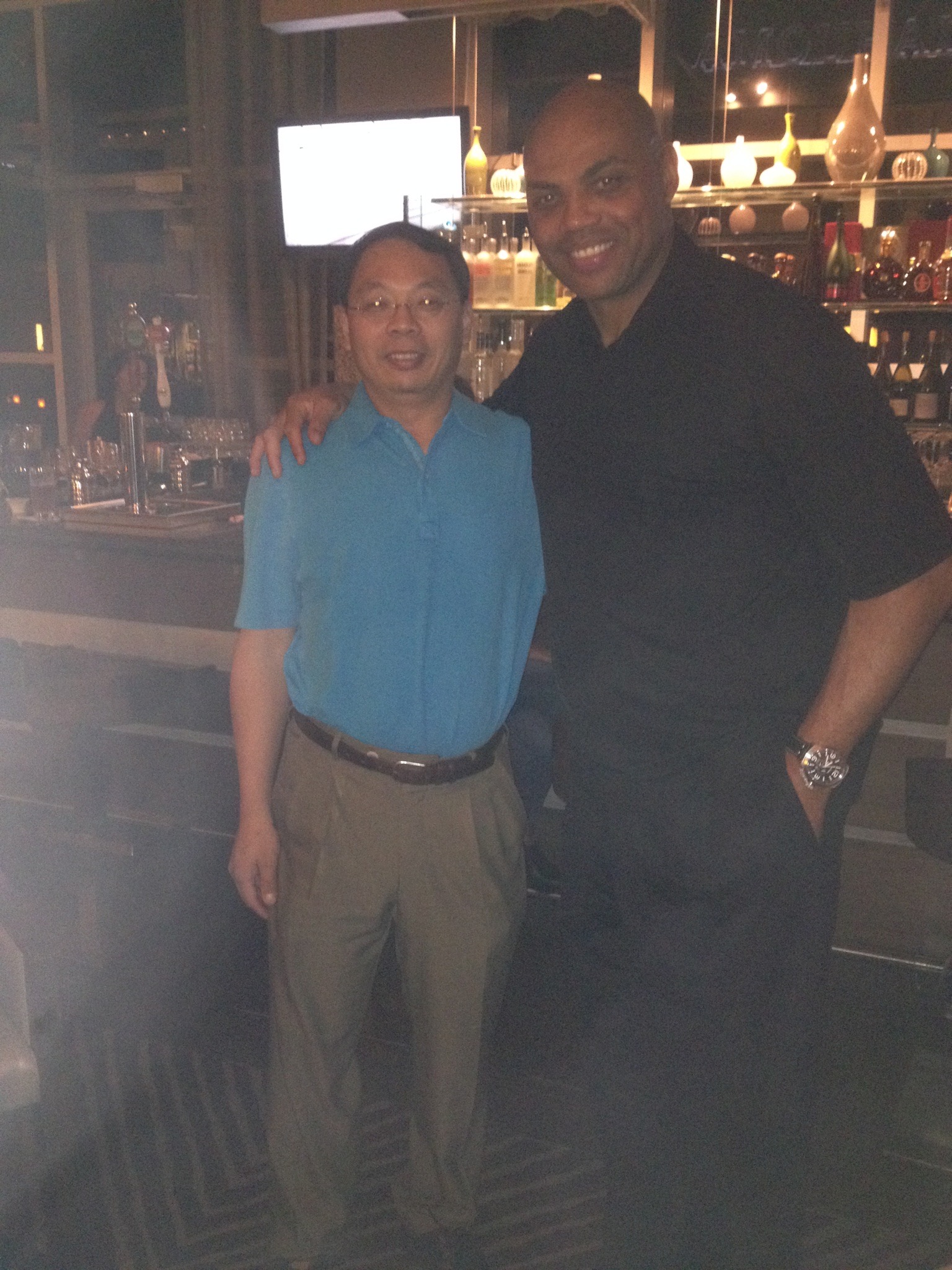 Lin Wang and Charles Barkley in Sacramento in 2013, when the two met.