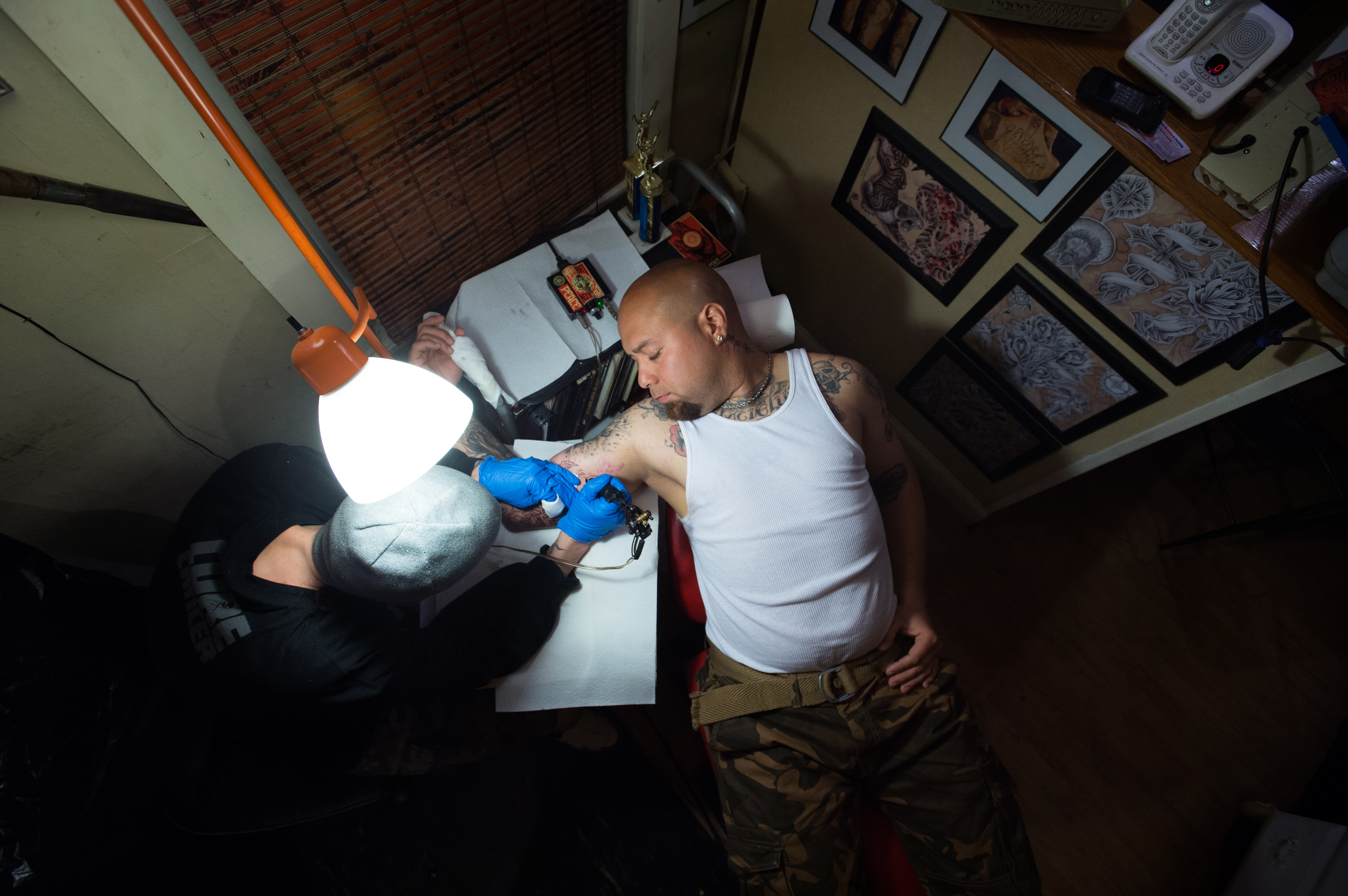 Gabriel Collazo Torres received a tattoo in memory of his brother, Daniel, in Fall River on April 27.