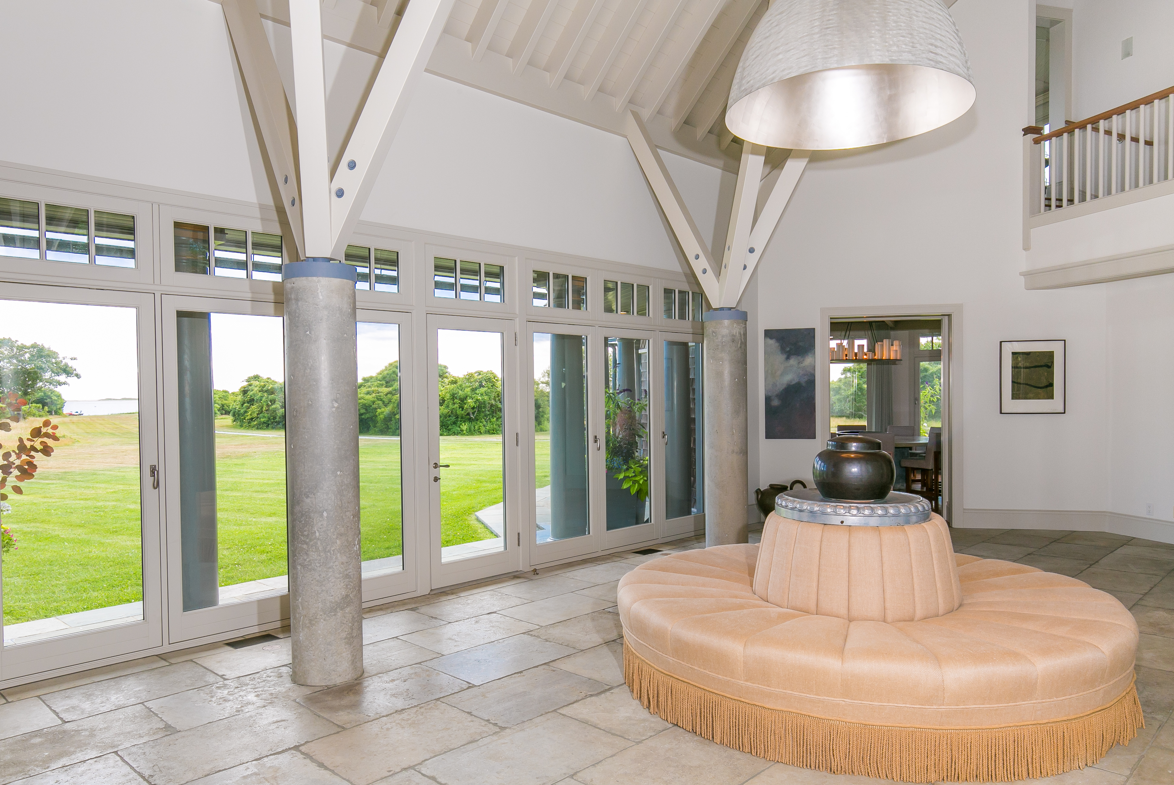 Many parts of the home include water views.