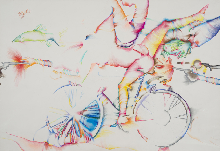 Marisol’s “Lick the Tire of My Bicycle” (1974)
.