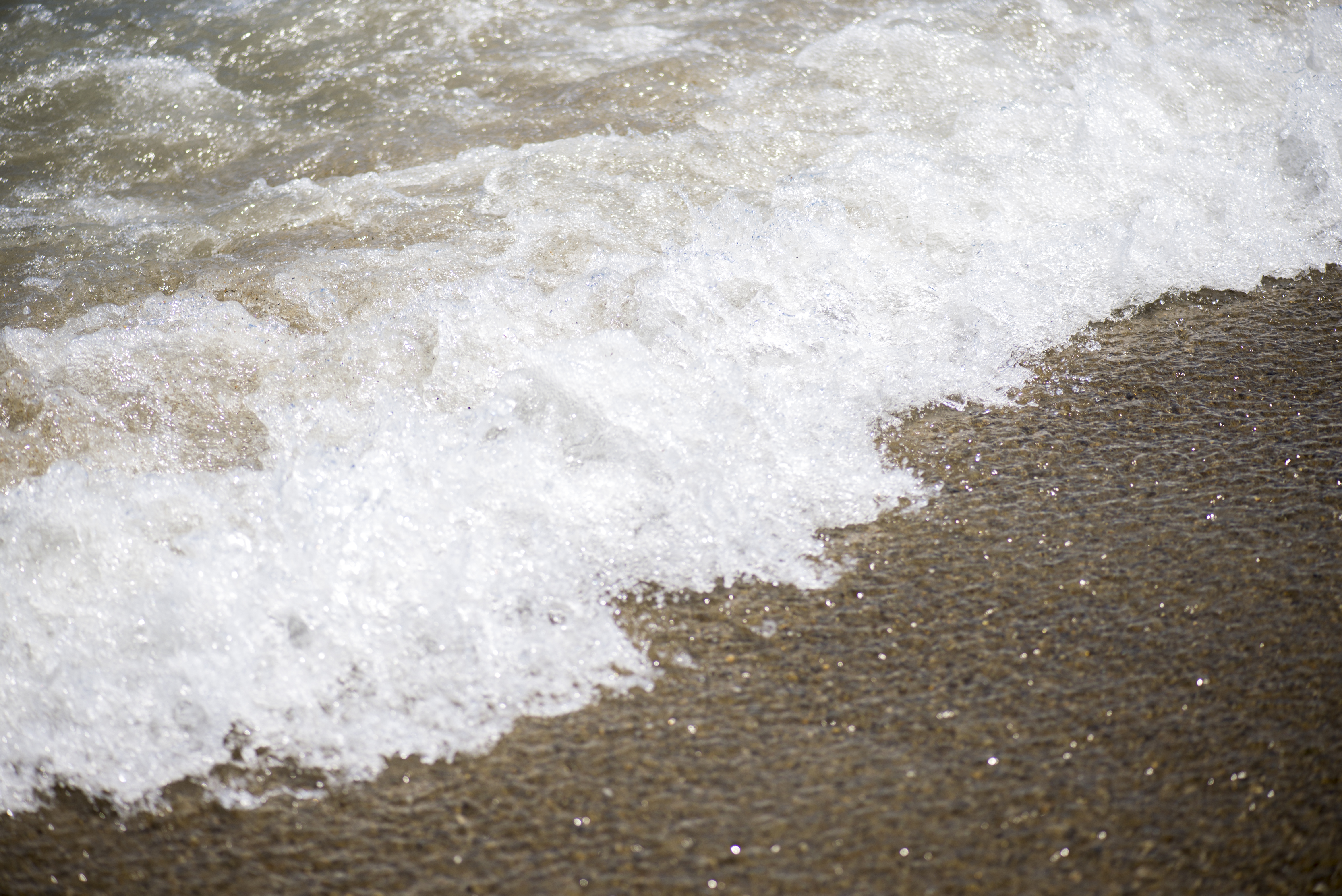 A crashing wave at Hampton Beach.