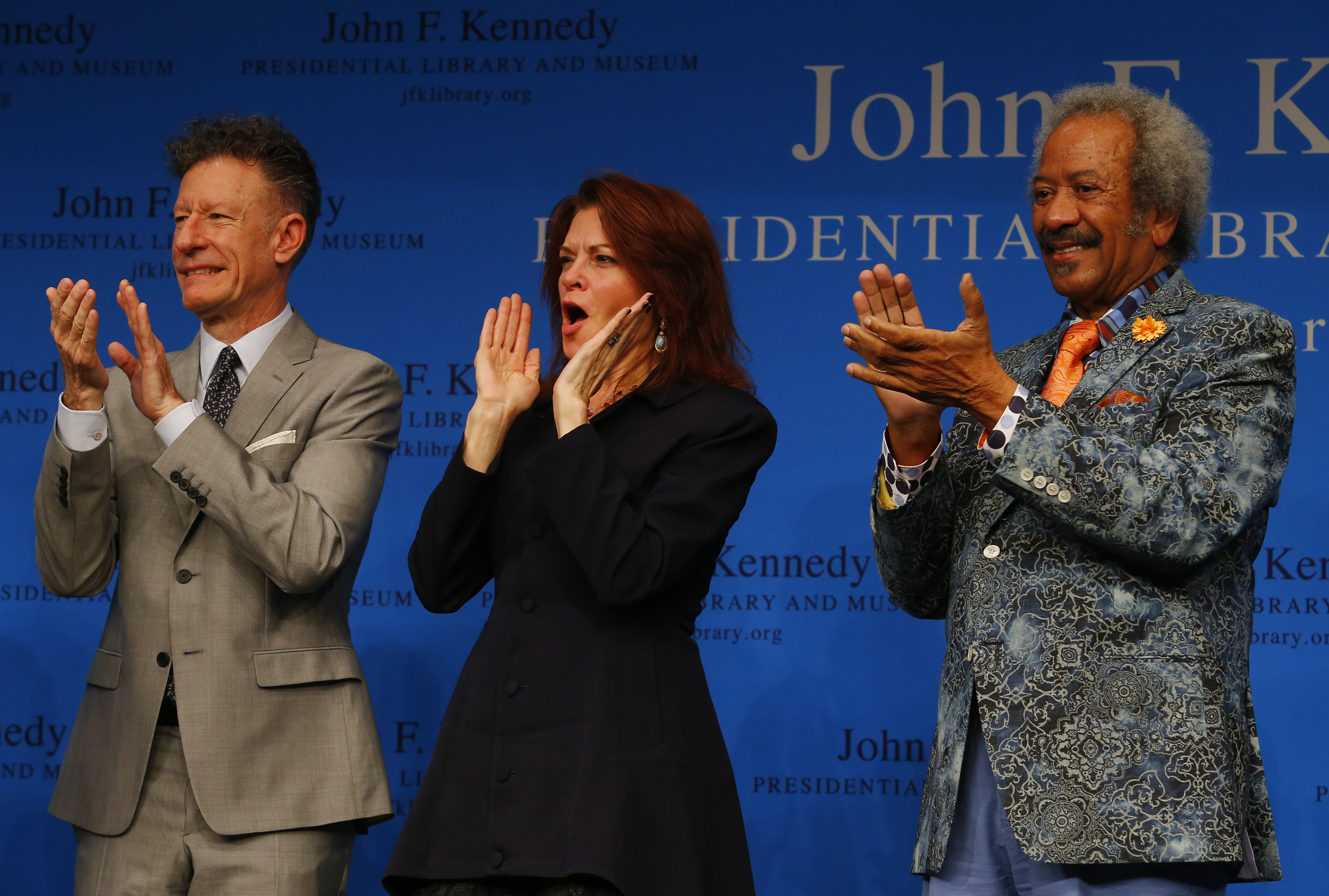 From left: Lyle Lovett, Rosanne Cash, and Allen Toussaint.