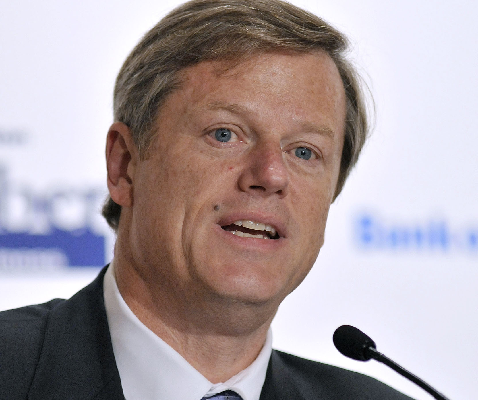 Republican candidate for governor Charlie Baker is making big headlines in New Jersey, but not so much here.
