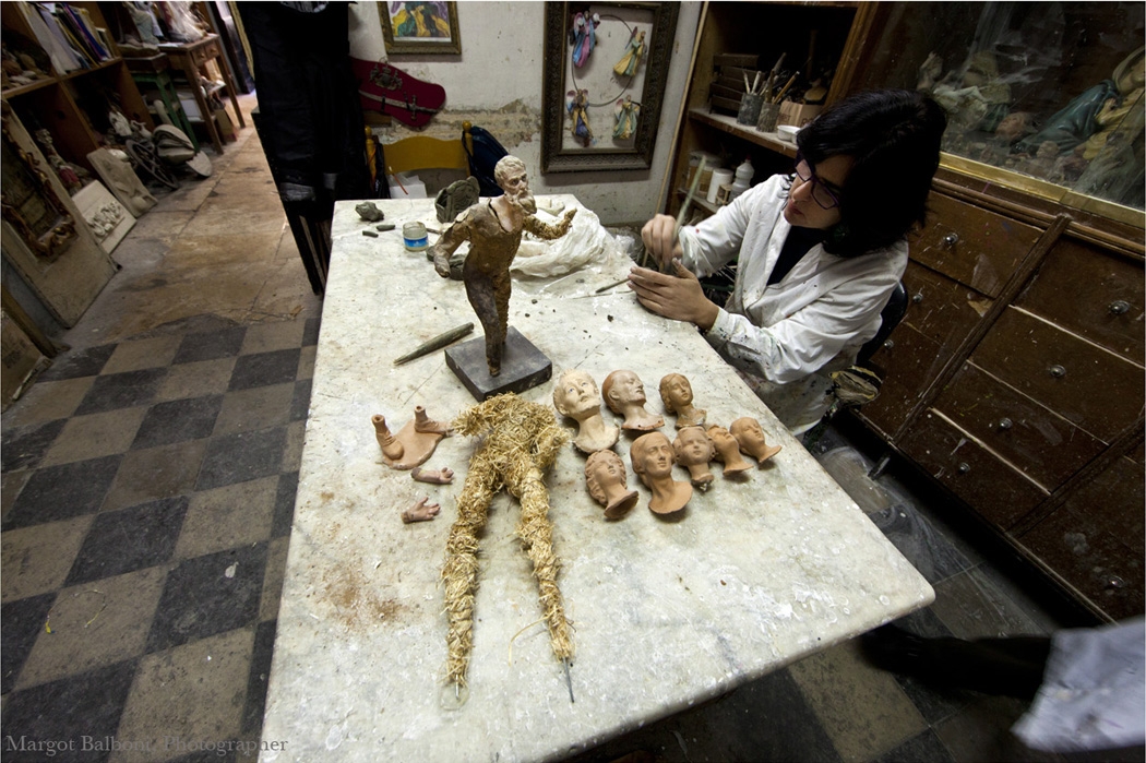 Margot Balboni’s “Mario Di- Donfrancesco’s Workshop, Cartapesta Statuary and Restoration, Lecce.”