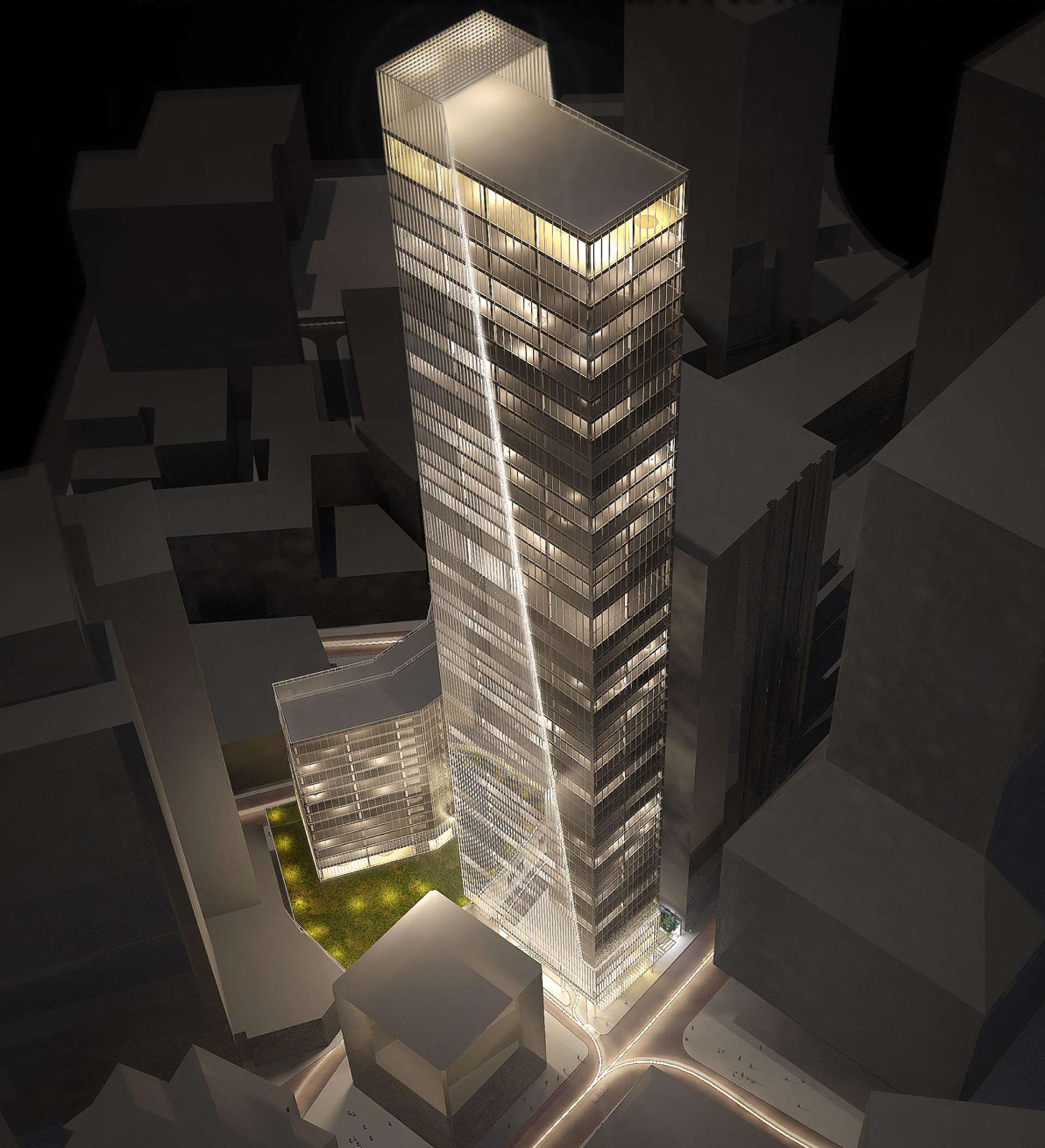 Rendering of the Fallon Company's proposed tower.