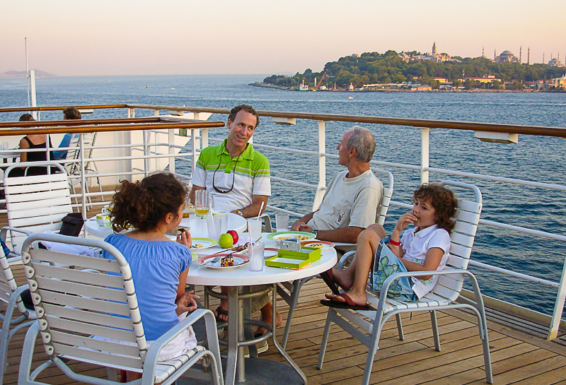 Afternoon snacks after a tour of Istanbul.