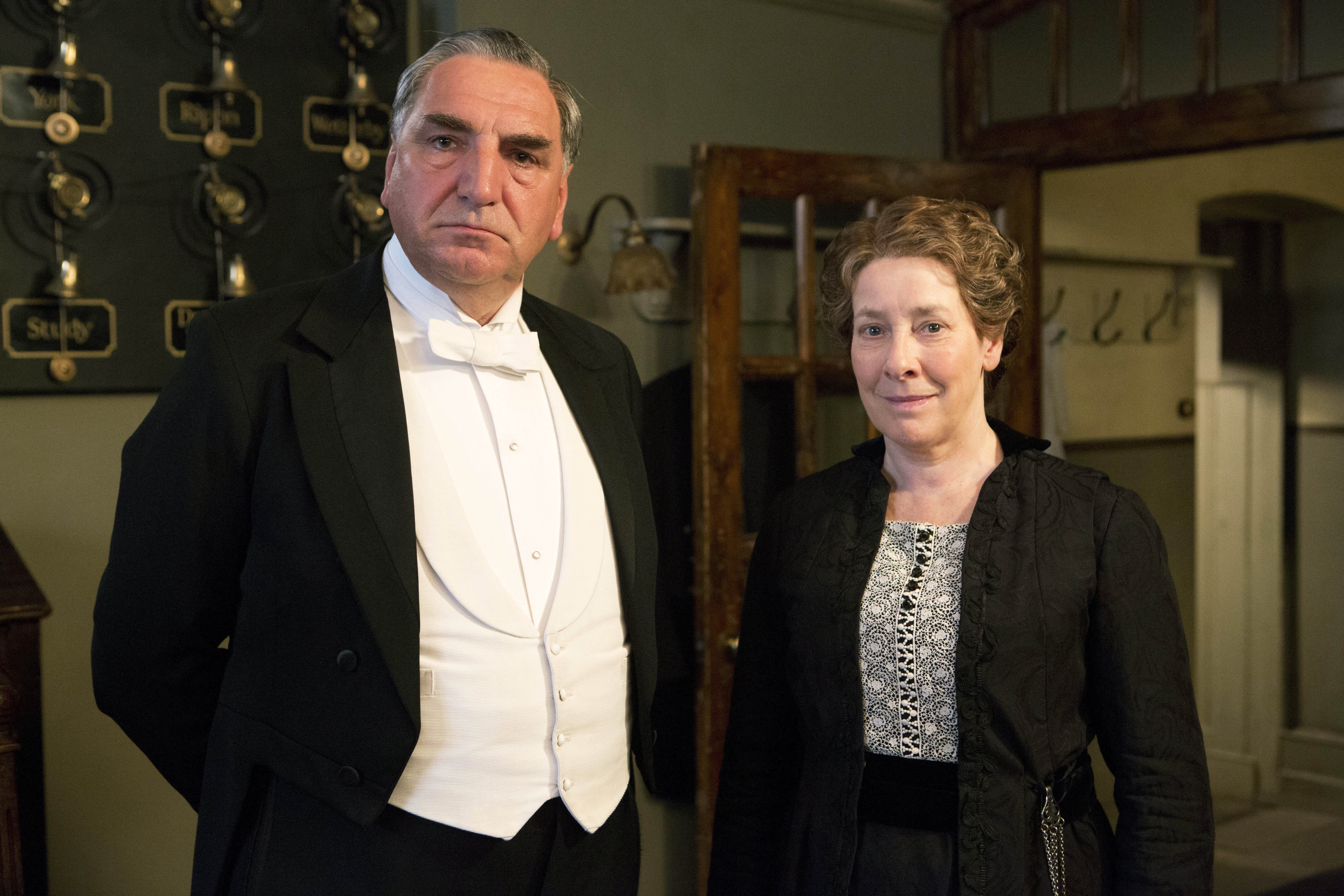Jim Carter and Phyllis Logan in “Downton Abbey.”