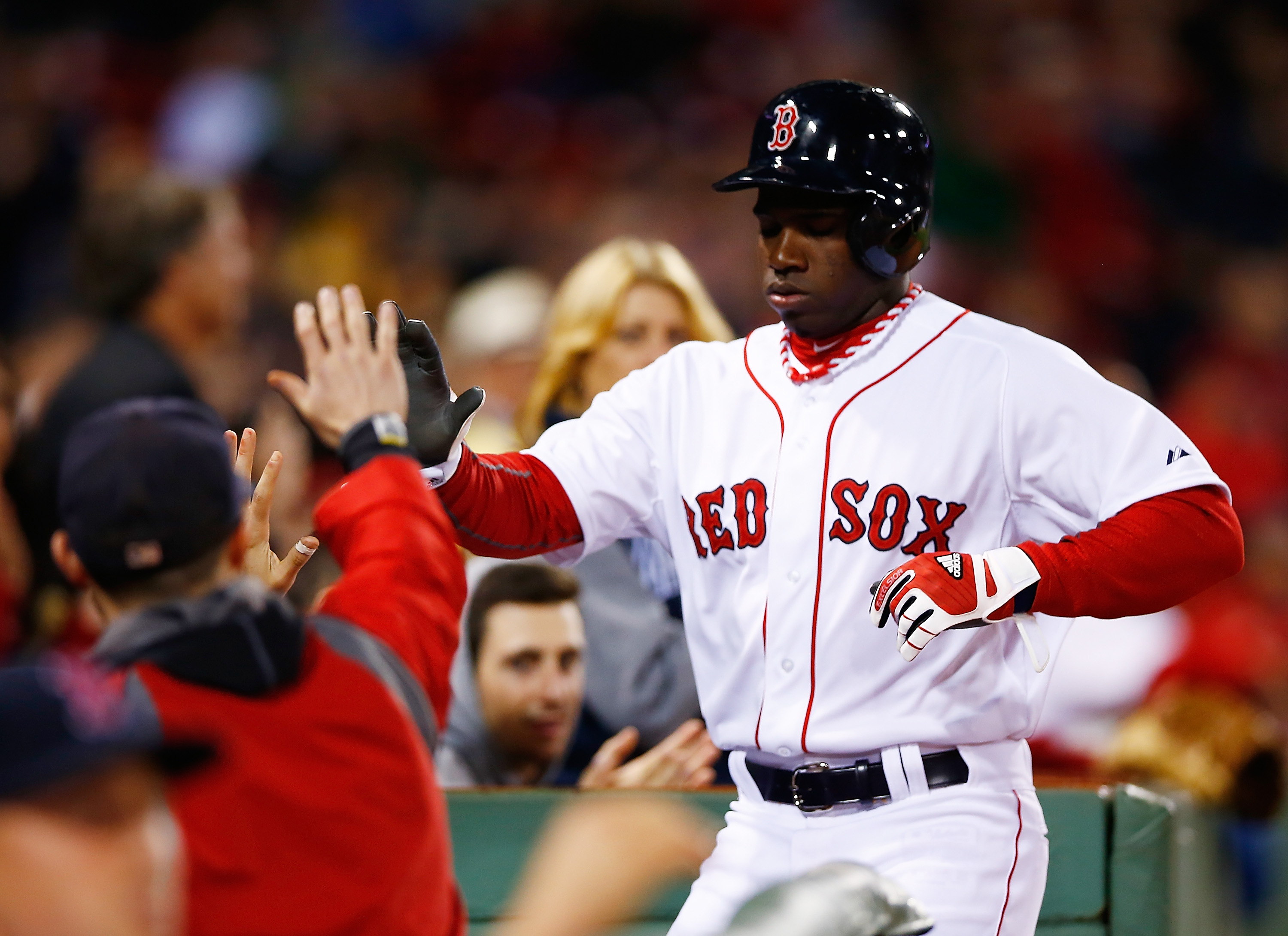 Outfielder Rusney Castillo made his major-league debut in September.