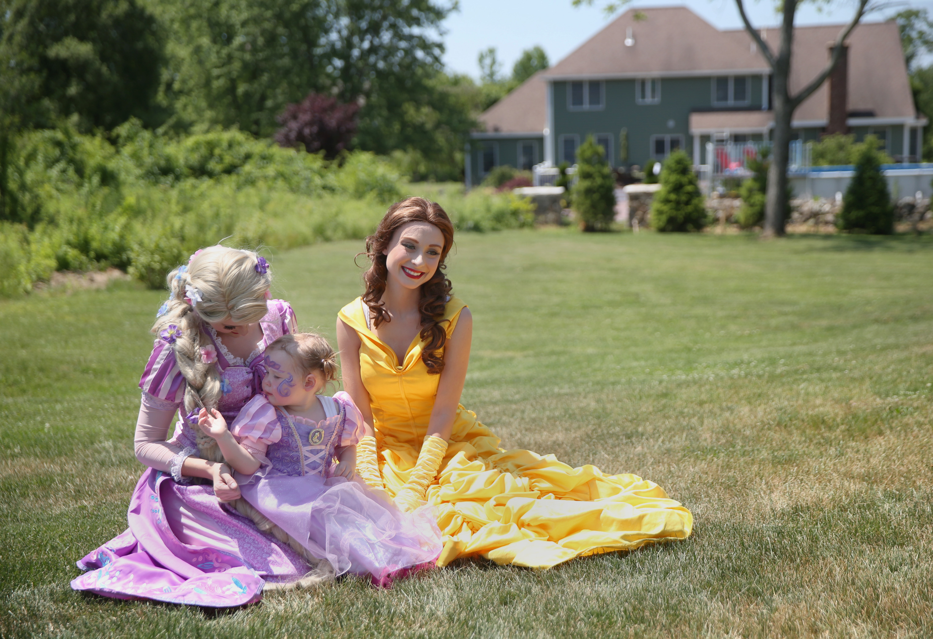 Busby and Copeland pose for a photo with the birthday girl.