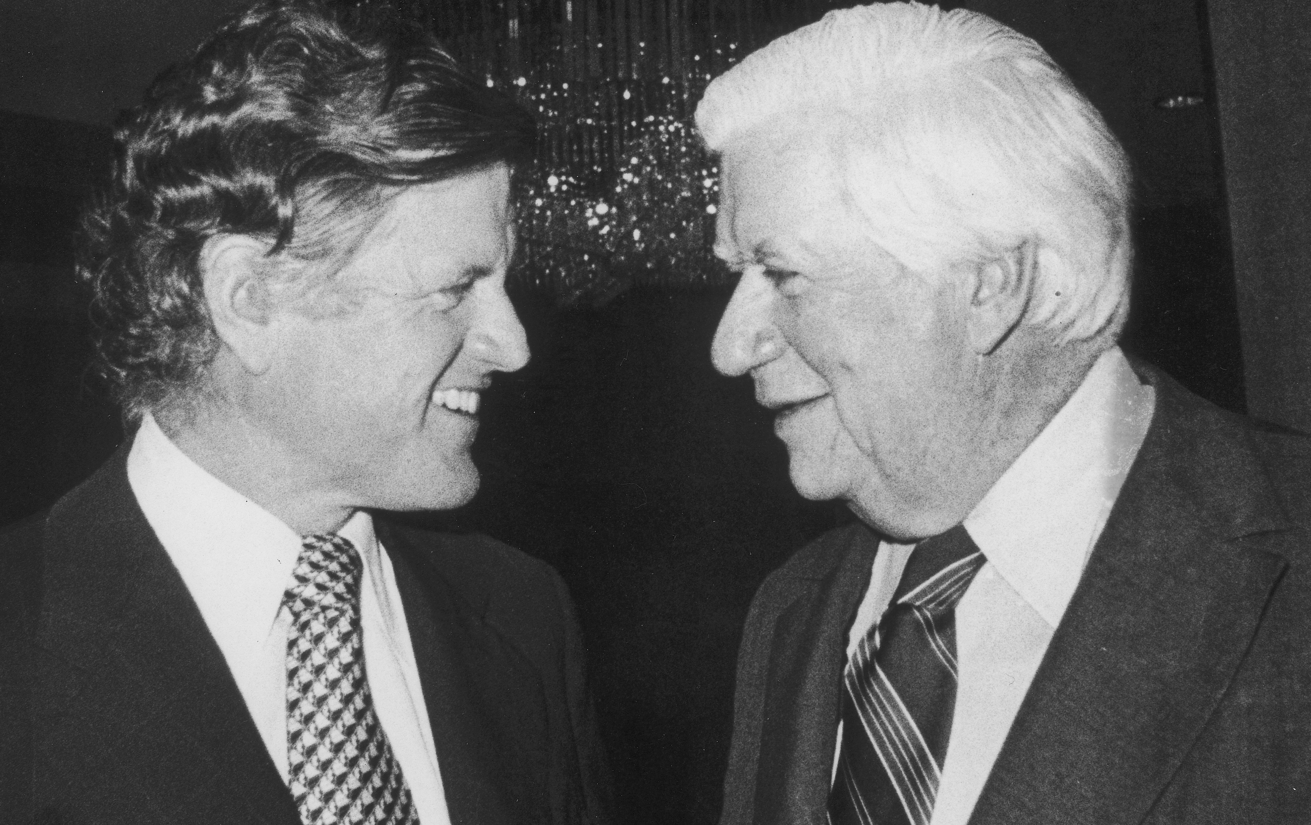Ted Kennedy (left) and Tip O’Neill worked closely to help secure federal funds for their constituents.