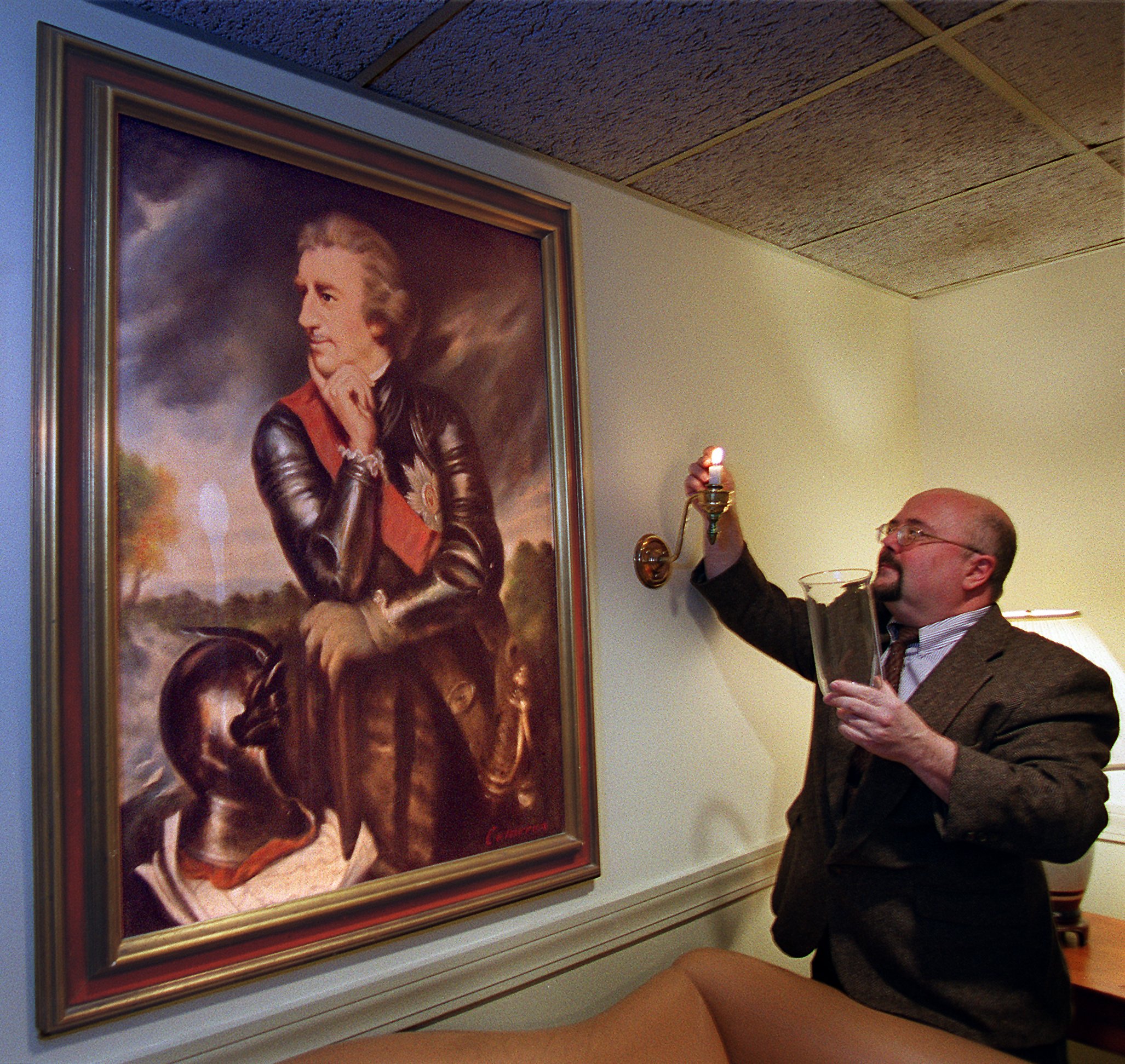 Lord Jeffery Amherst is portrayed in a painting that hung in the Lord Jeffrey Inn in downtown Amherst.