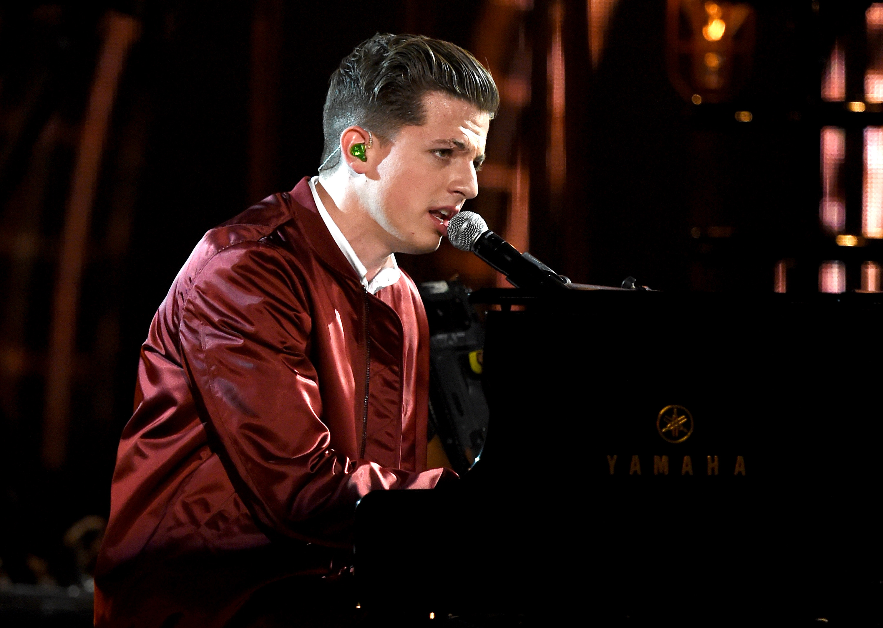 Charlie Puth performed onstage during the 2015 Billboard Music Awards at MGM Grand Garden Arena.
