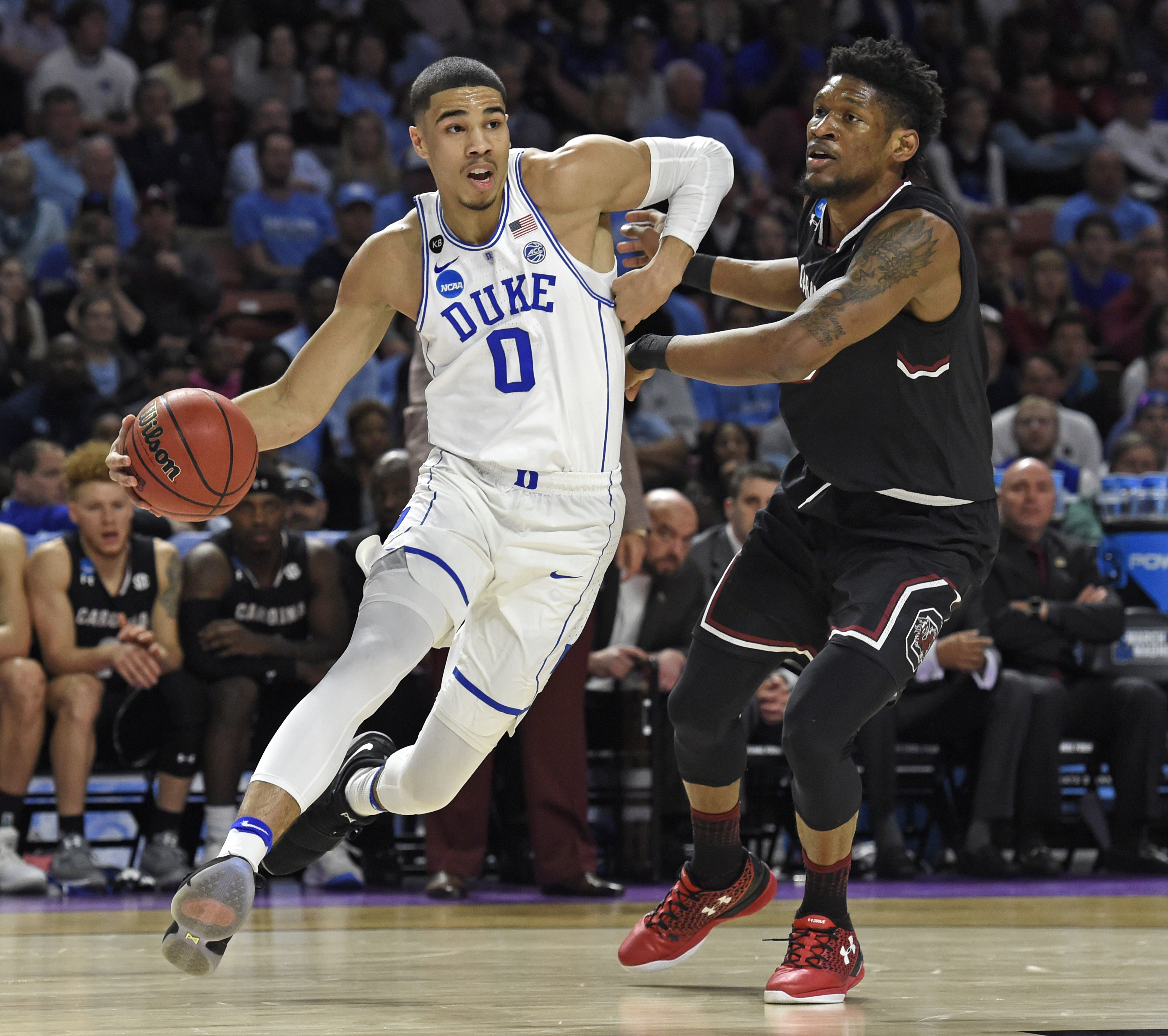 In his one season at Duke, Jayson Tatum averaged 16.8 points per game.