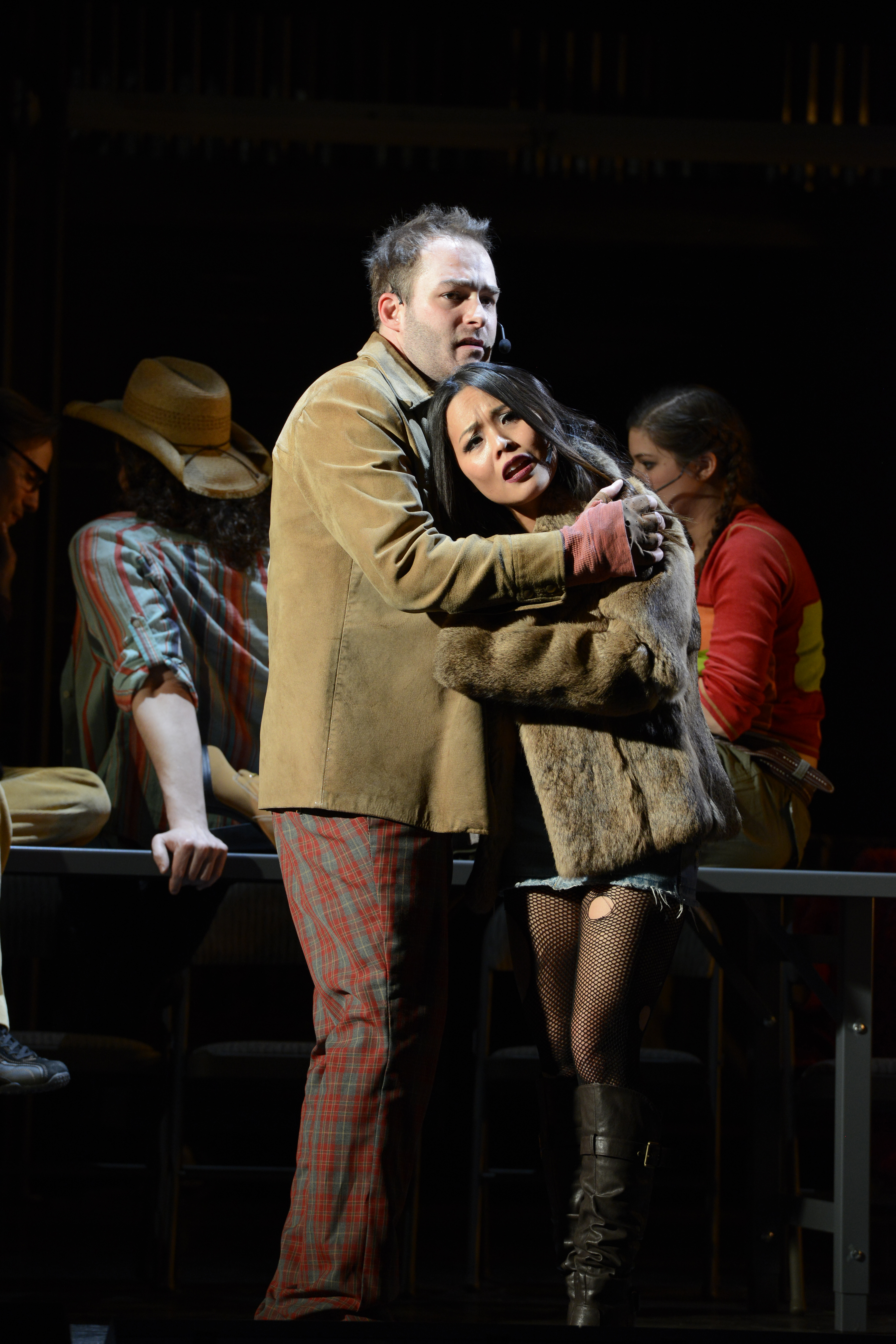 Matthew Belles and Ryoko Seta in “Rent.”