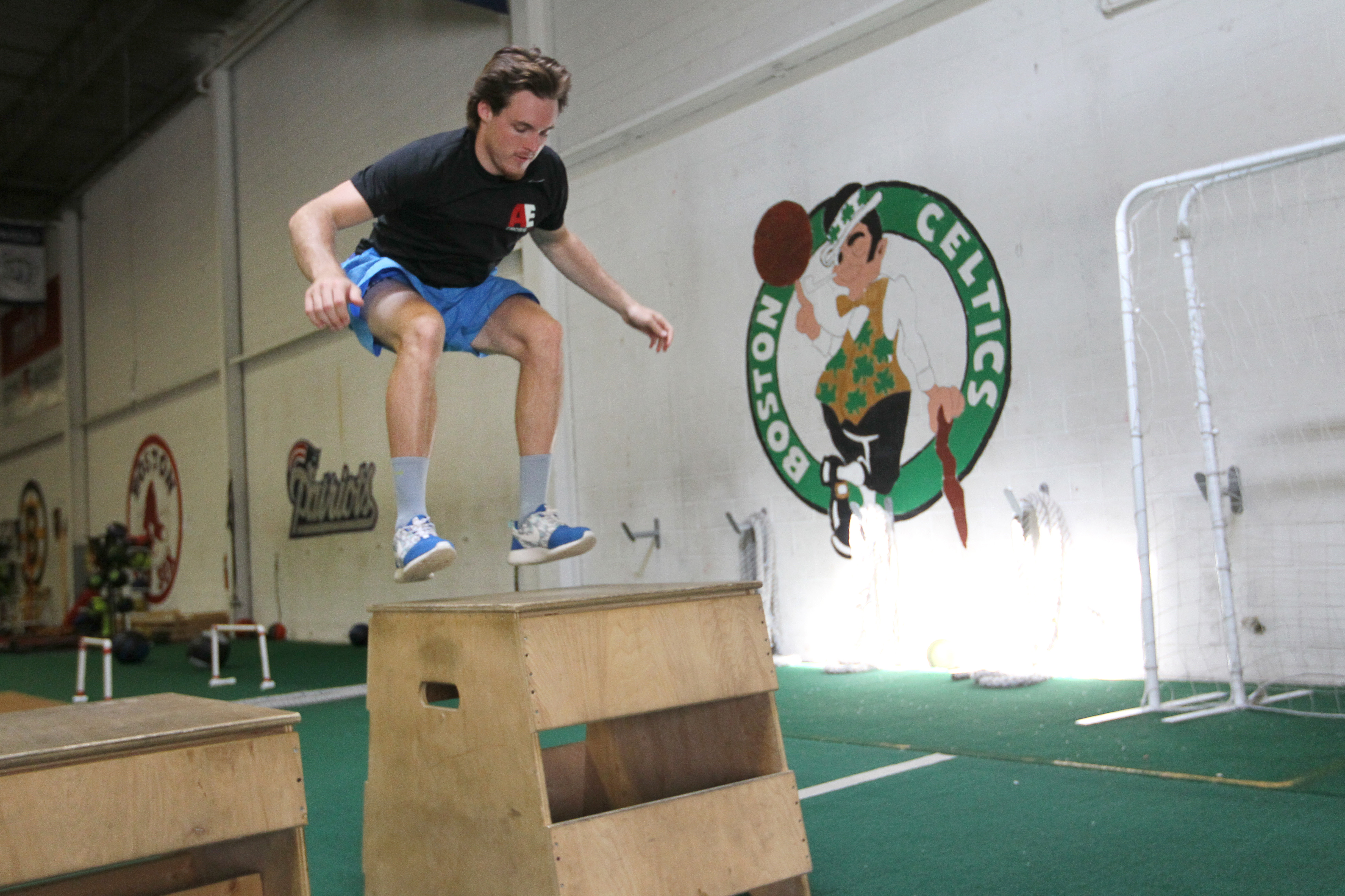 Pat Connaughton showed off some of his underrated athleticism at Athletic Evolution in Woburn.