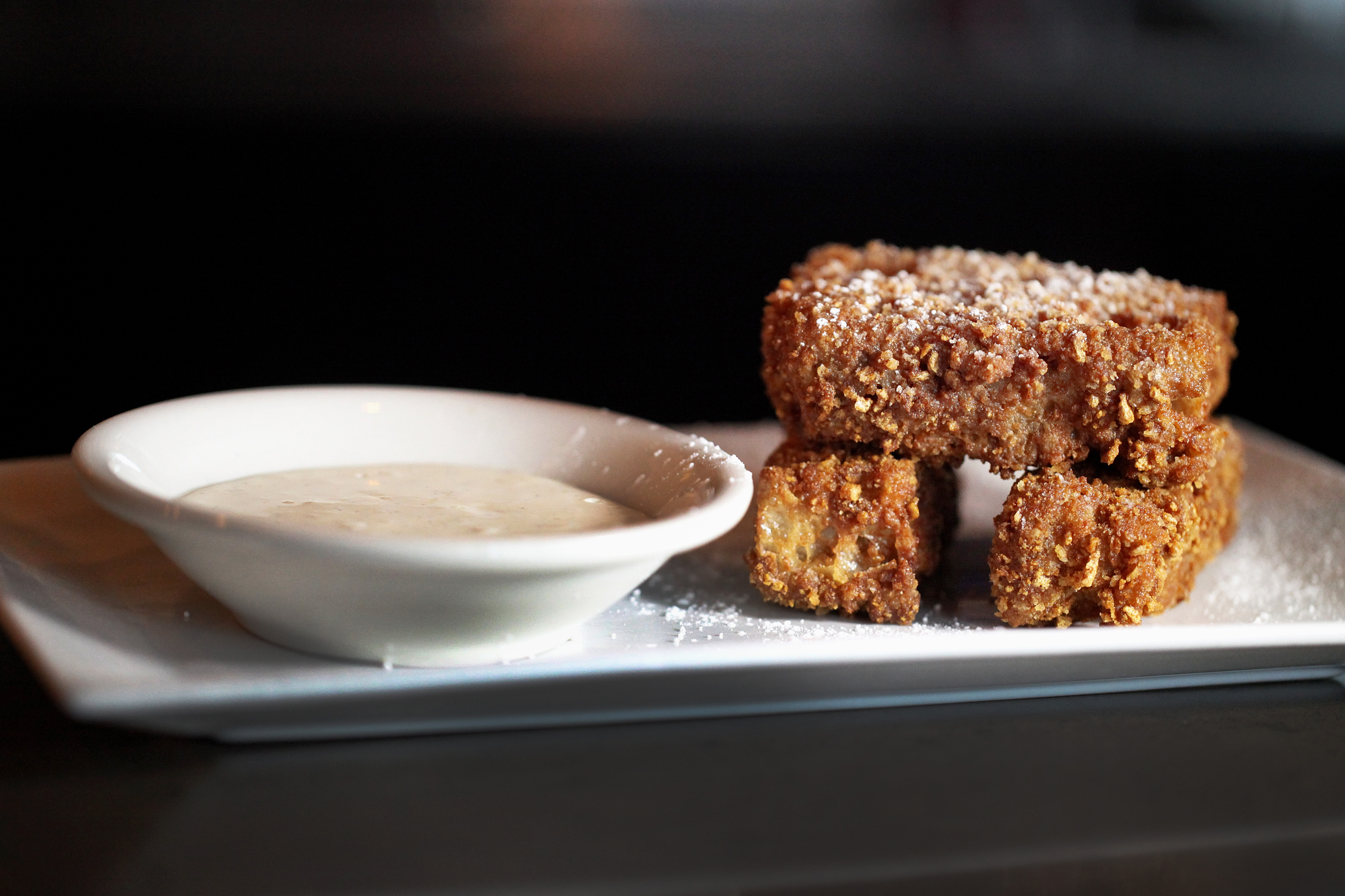 Golden Girls French toast, at Tremont 647, is served with vanilla mascarpone.