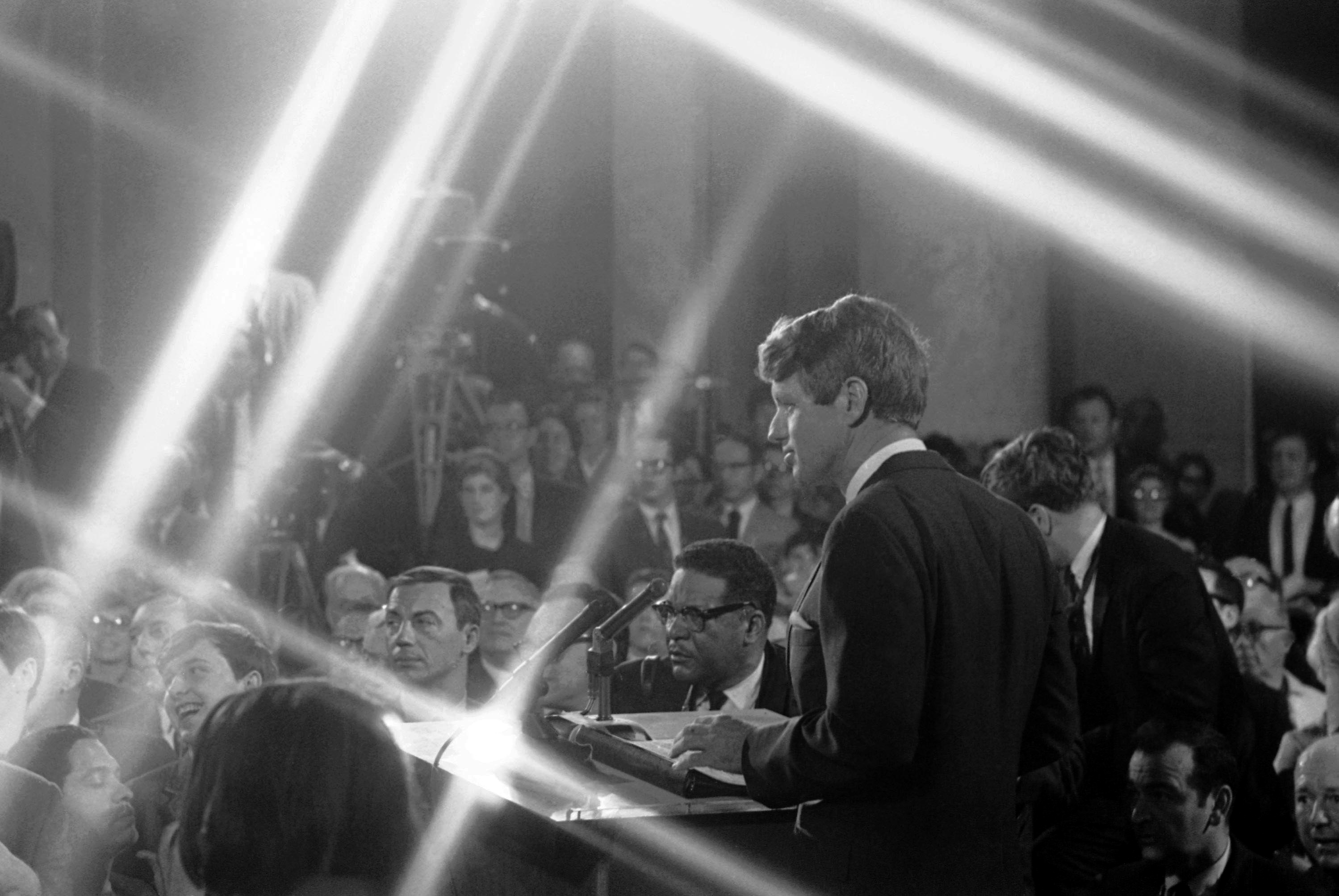 Kennedy formally announced his candidacy for president on March 16, 1968.