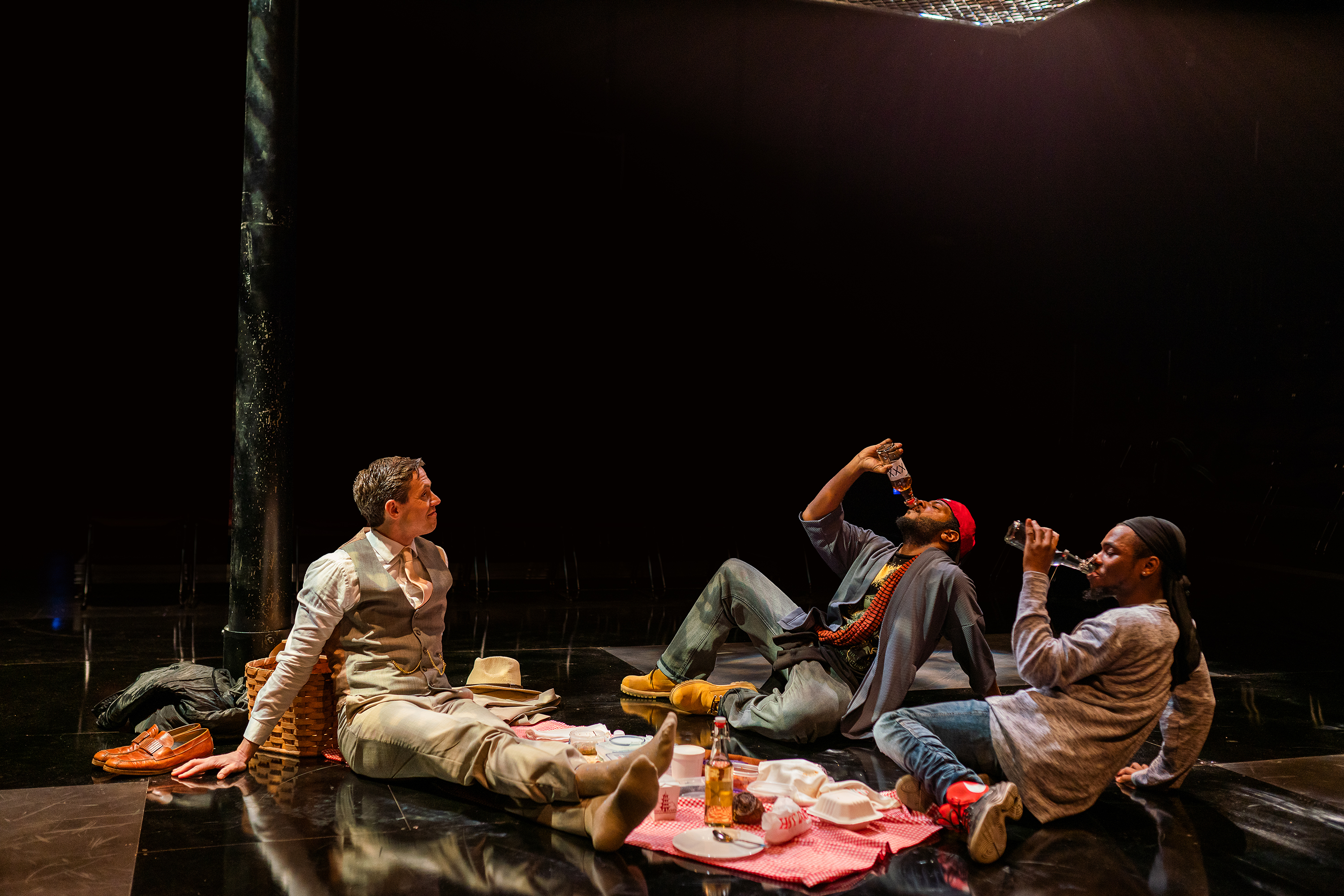 Lewis D. Wheeler, Kadahj Bennett, and Hubens "Bobby" Cius in "Pass Over."