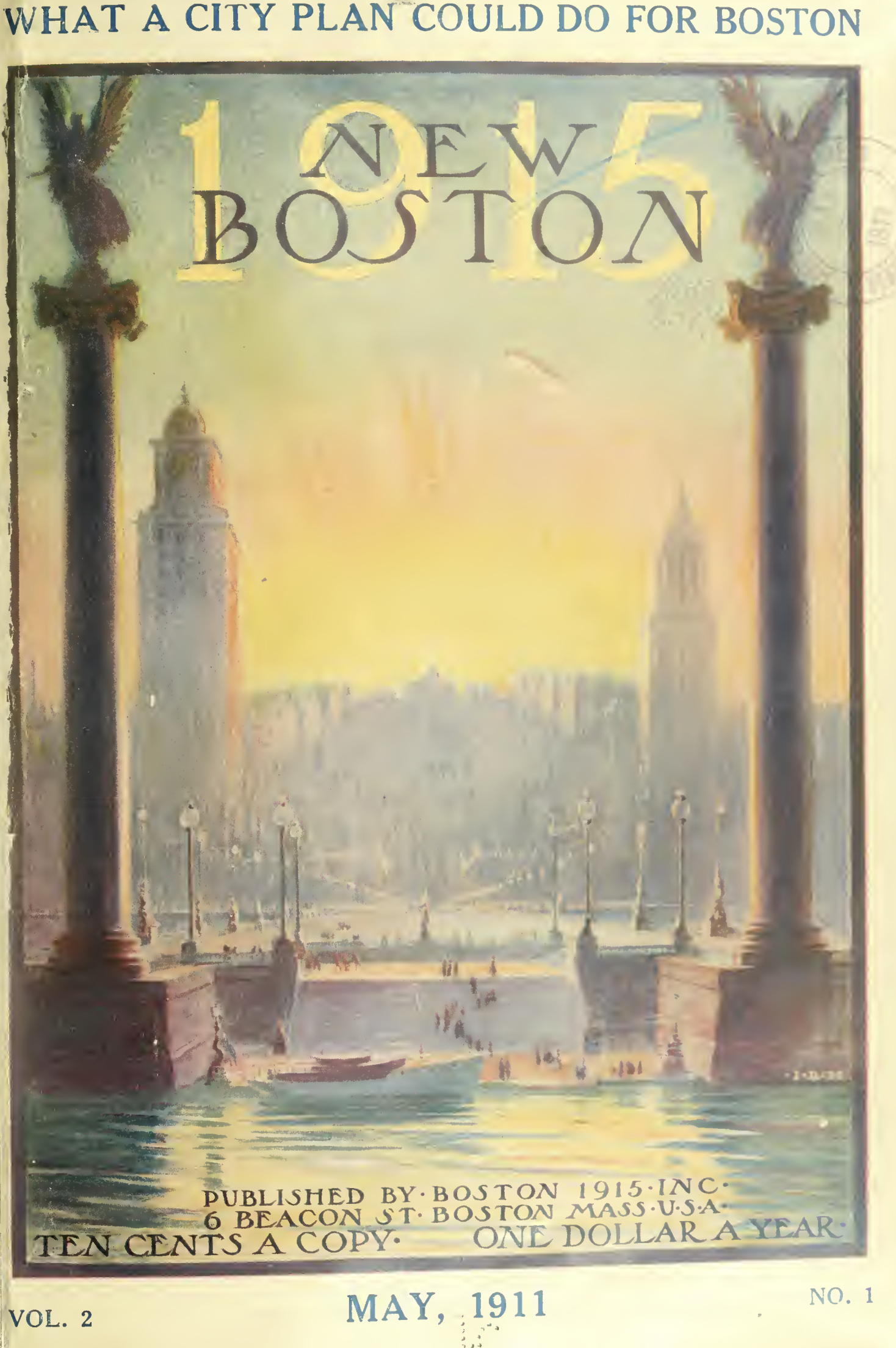 The cover of New Boston Vol. 2, No. 1 (May 1911).