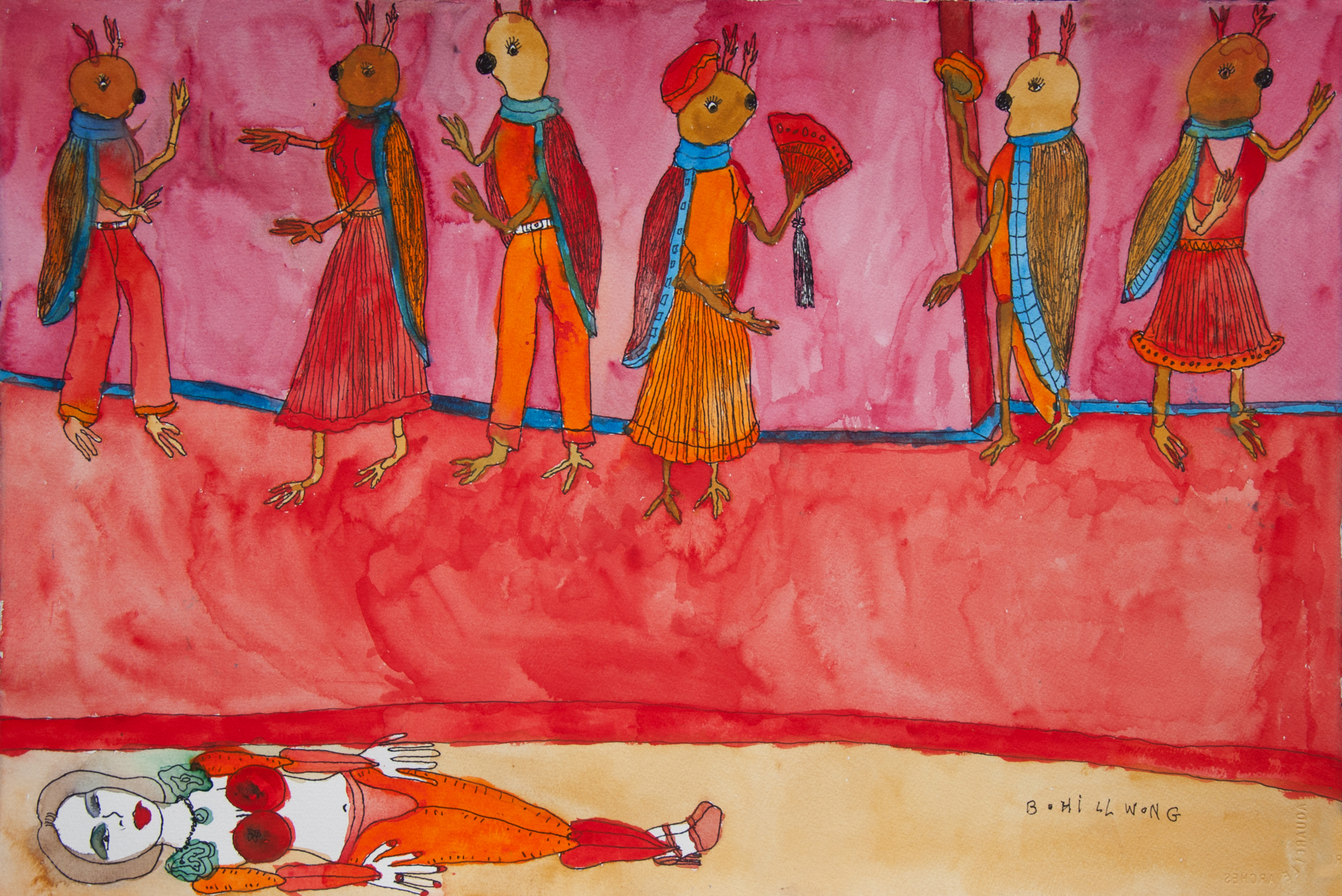 An untitled piece by Bohill Wong is part of the “Happy Meeting’’ show at Gateway Gallery.