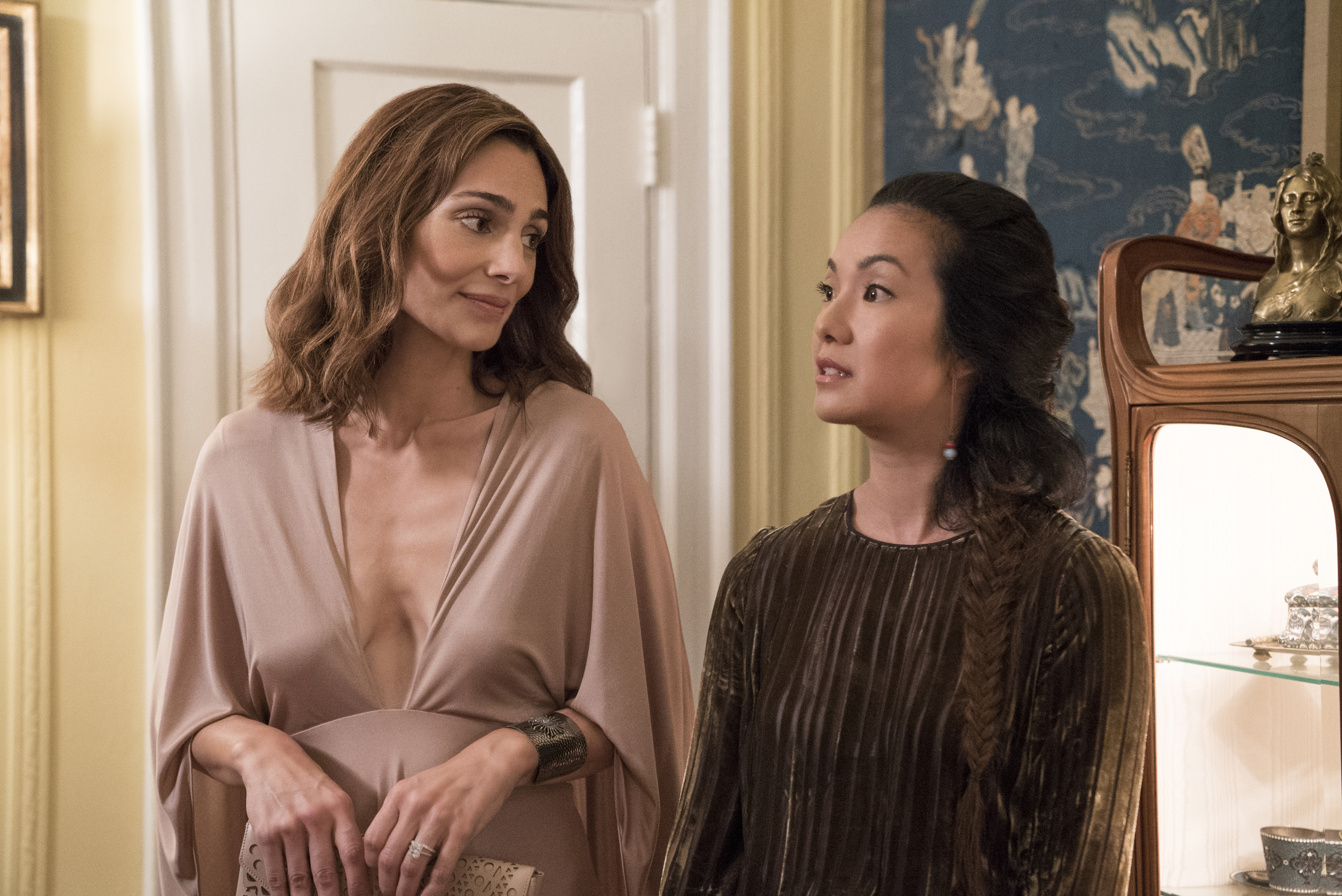 Annie Parisse and Jae Suh Park in “Friends From College.”
