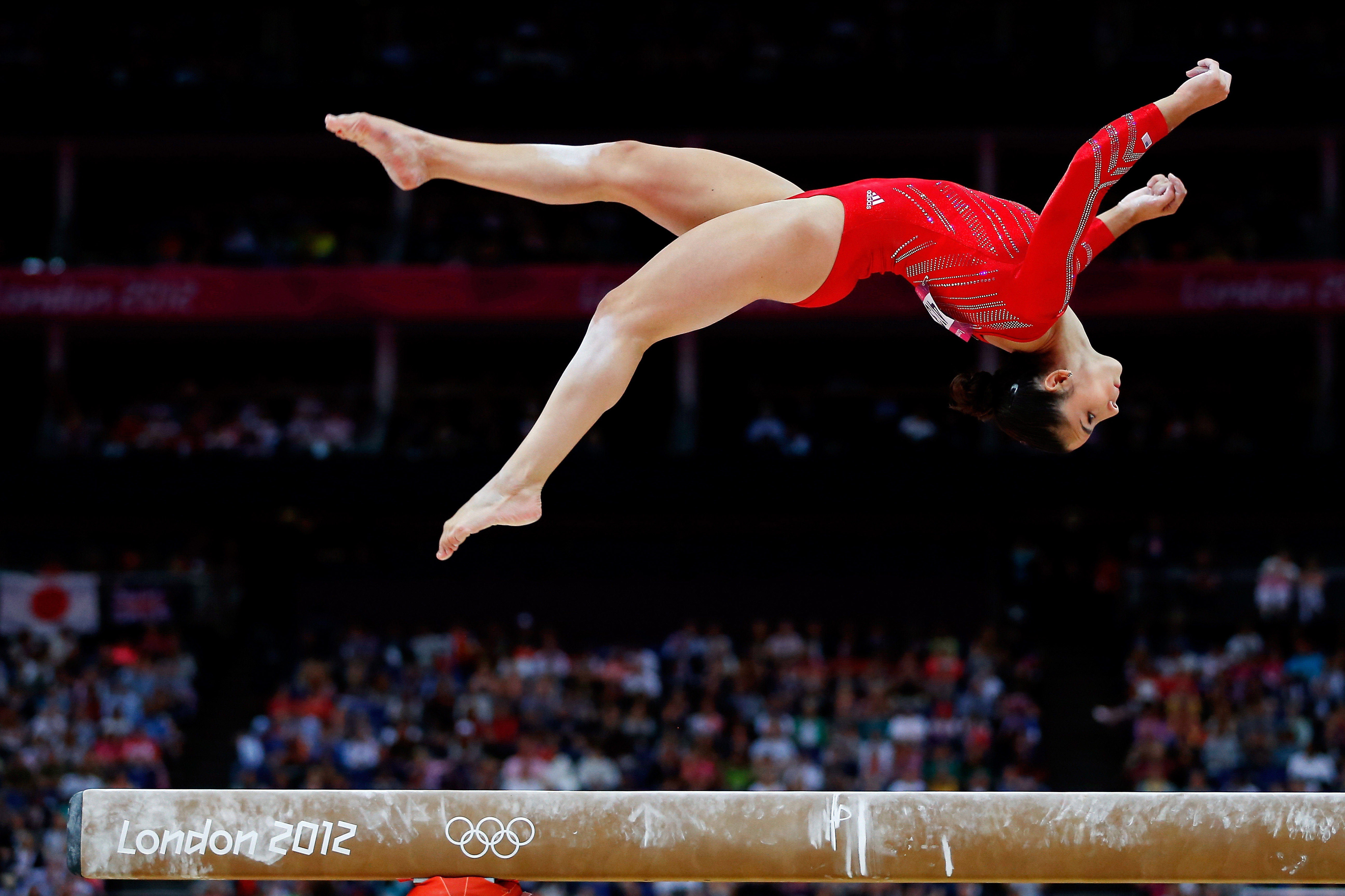 Aly Raisman, shown on the balance beam, left the Summer Olympics with three medals, two of them gold.
