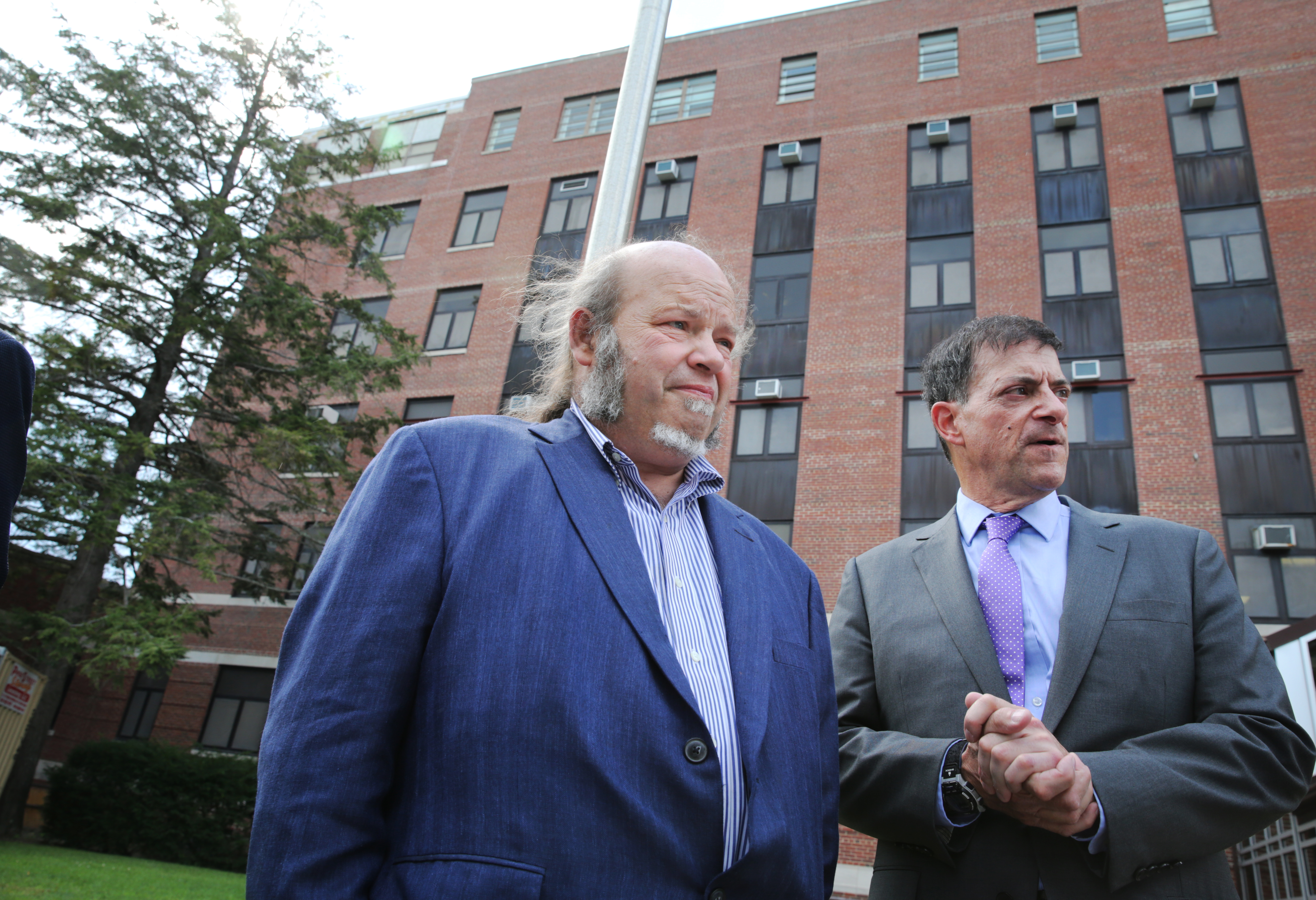 Whistle bowers Ed Kois (left), the head of Manchester VA's spinal cord clinic, and Stewart Levenson, the retired chief of medicine at the Manchester VA hospital.