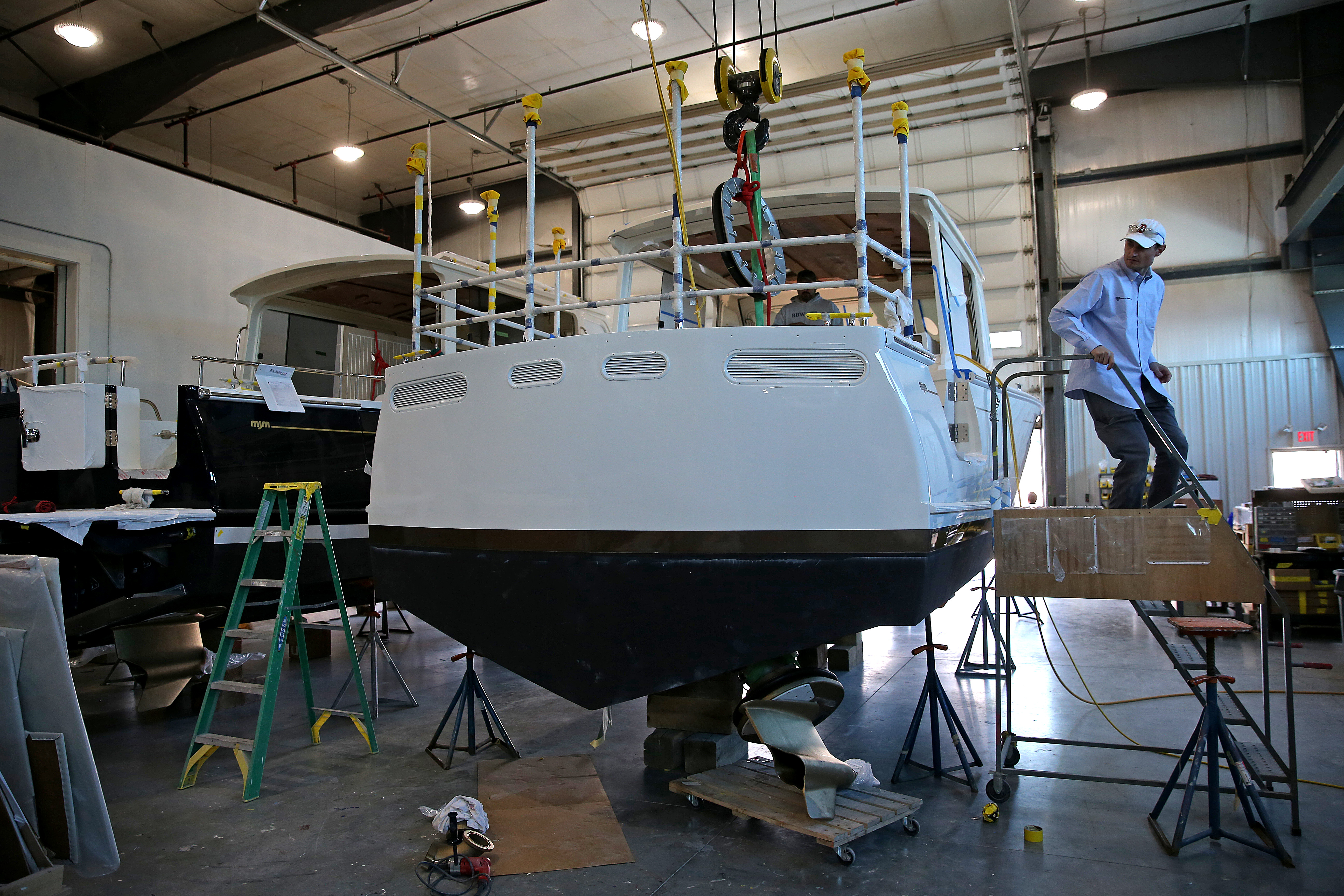 A second ferry for Encore Boston Harbor being built at Boston BoatWorks.