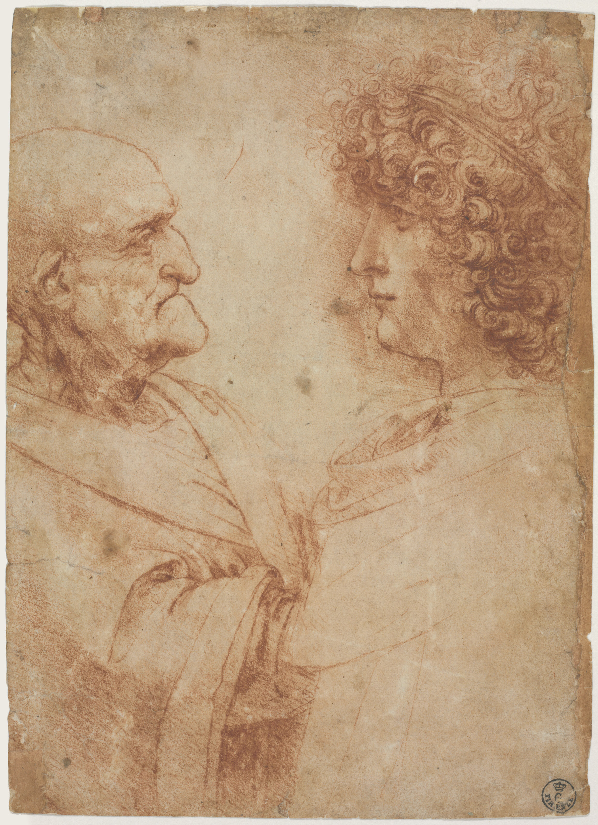 "An Old Man and a Youth Facing One Another," Leonardo da Vinci.