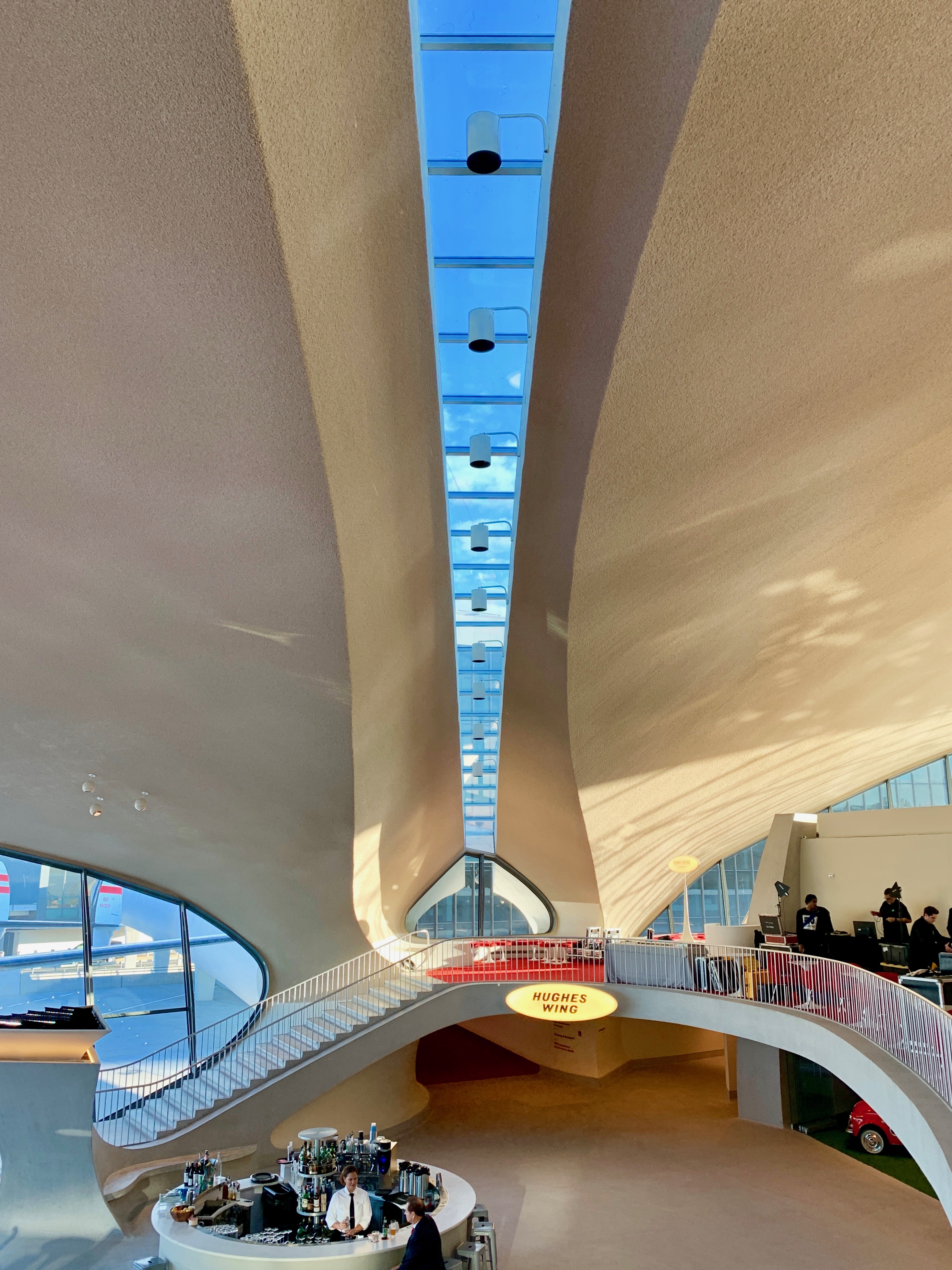 An example of Eero Saarinen's breathtaking architecture in the TWA Hotel in New York.