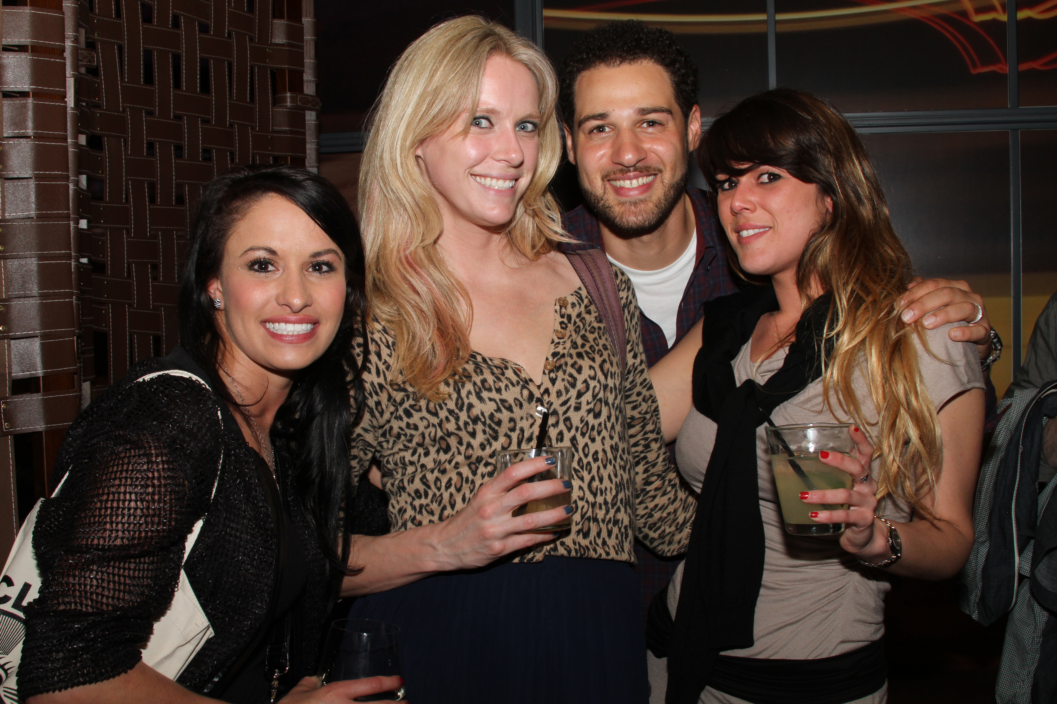 Carissa Rossi, Abigail Jansen-Lohnnquist, Mike Monestime, and Gio Chiu at the Future Boston Alliance launch party at Tico restaurant.