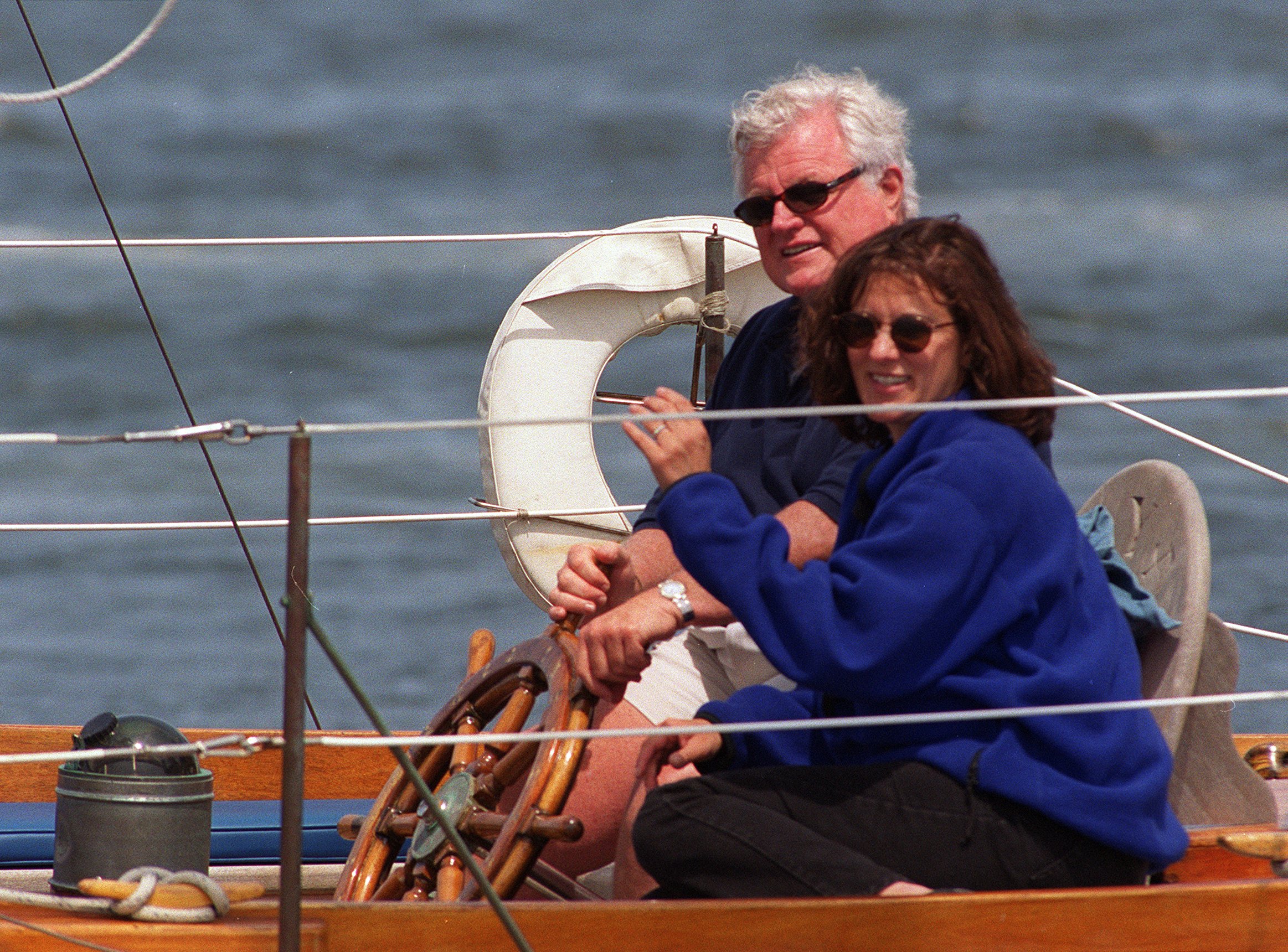 Ted Kennedy taught Vicki how to sail, patiently following her on the water in a rubber dinghy, calling out instructions.